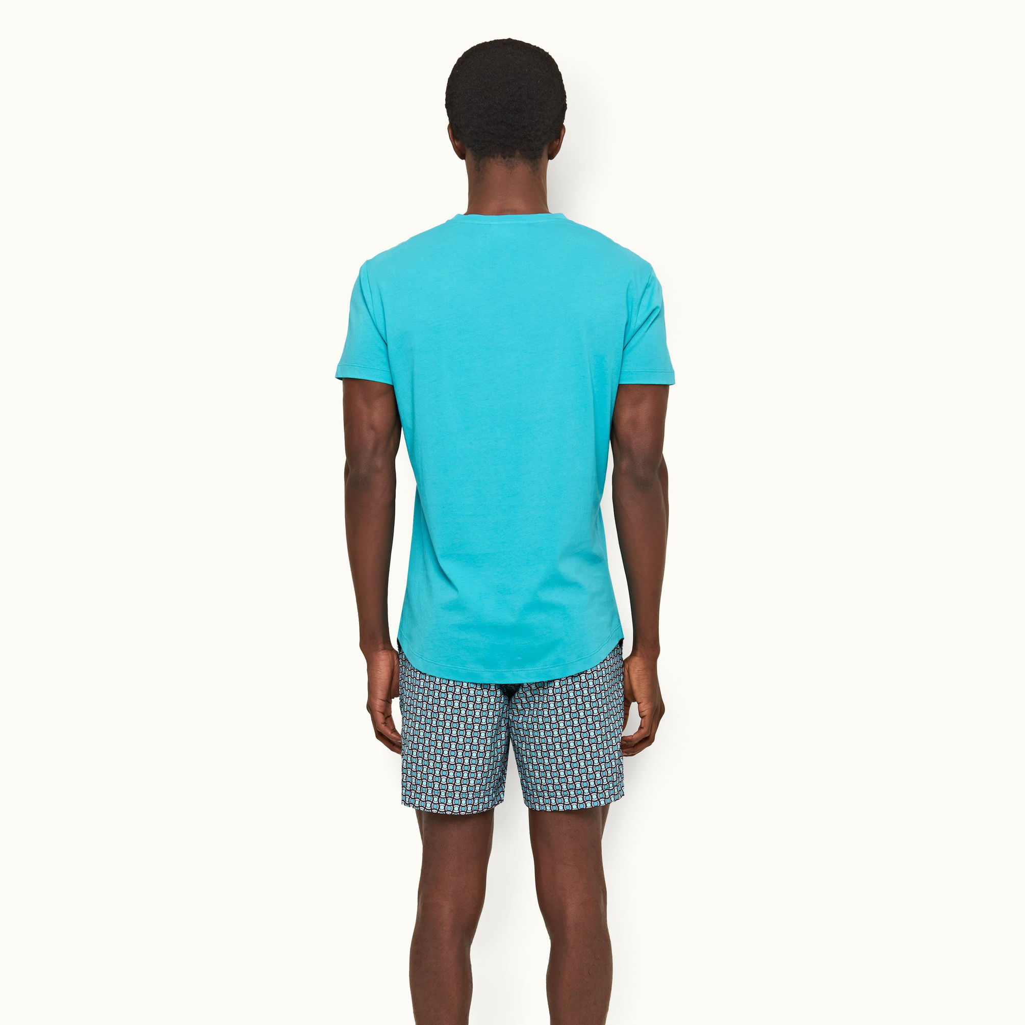 Orlebar BrownTurkuaz Bisiklet Yaka T-shirt