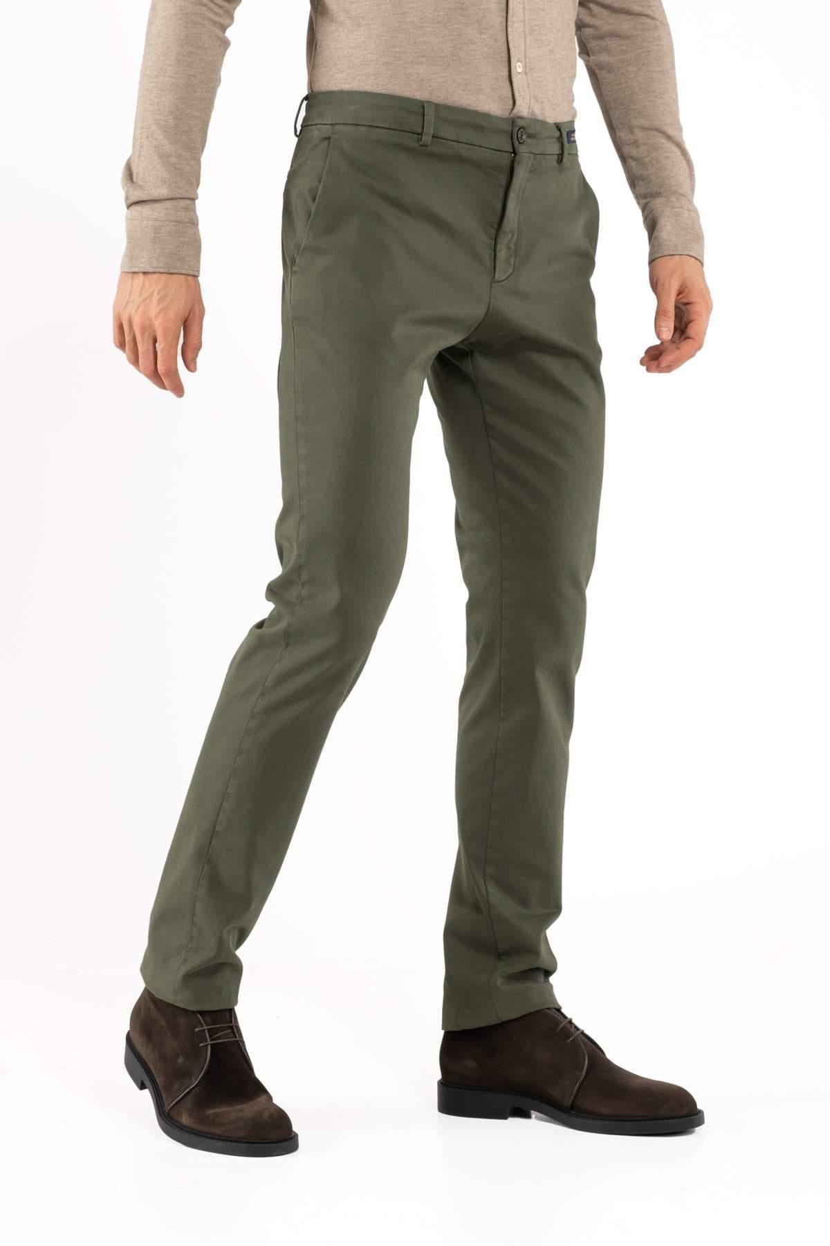 Paul & SharkHaki Düz Kesim Pantolon