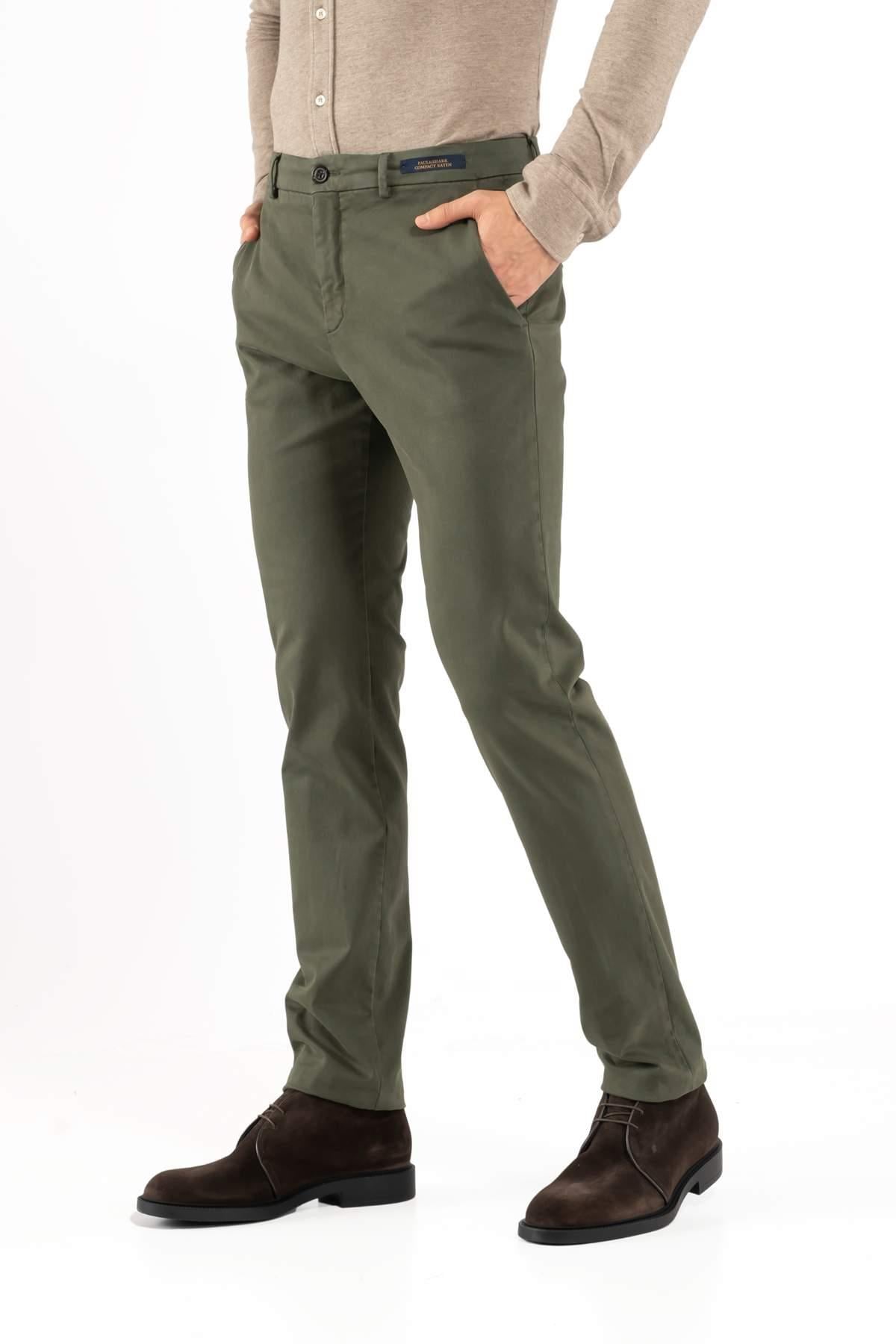 Paul & SharkHaki Düz Kesim Pantolon