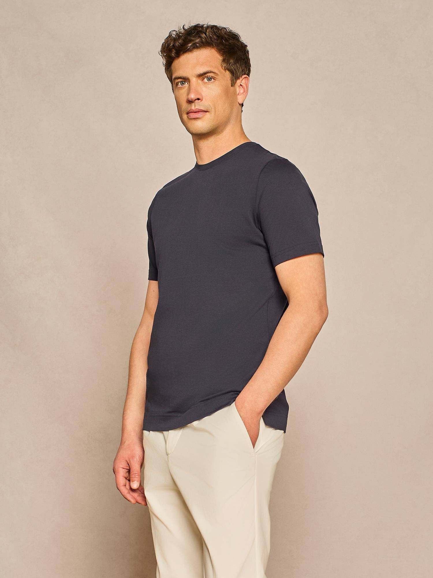 Paul TaylorLacivert Bisiklet Yaka T-shirt