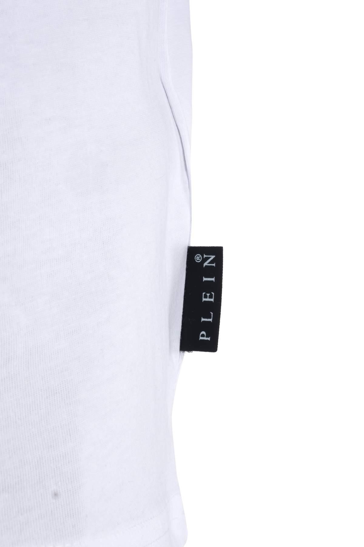Philipp PleinArkası Kurufaka Figürlü Beyaz T-shirt
