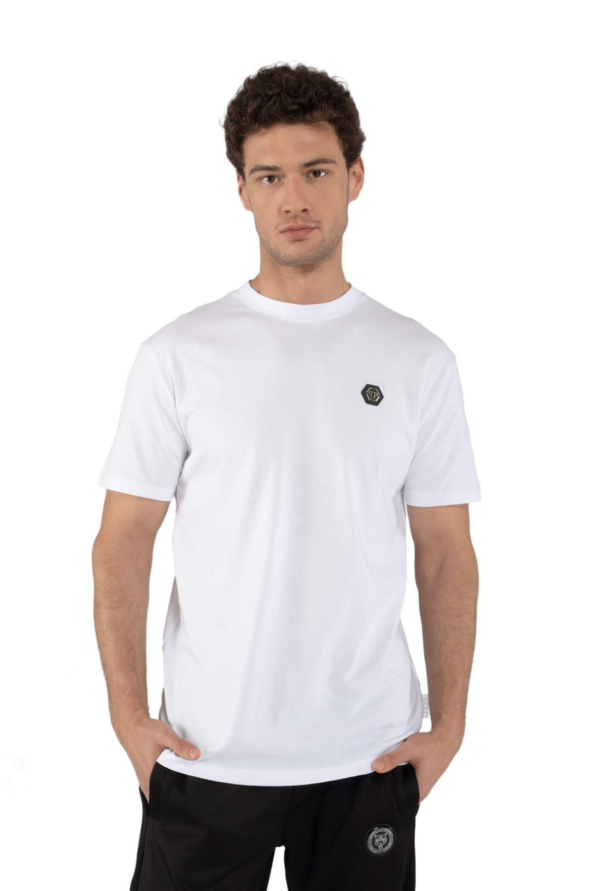 Philipp PleinArkası Kurufaka Figürlü Beyaz T-shirt