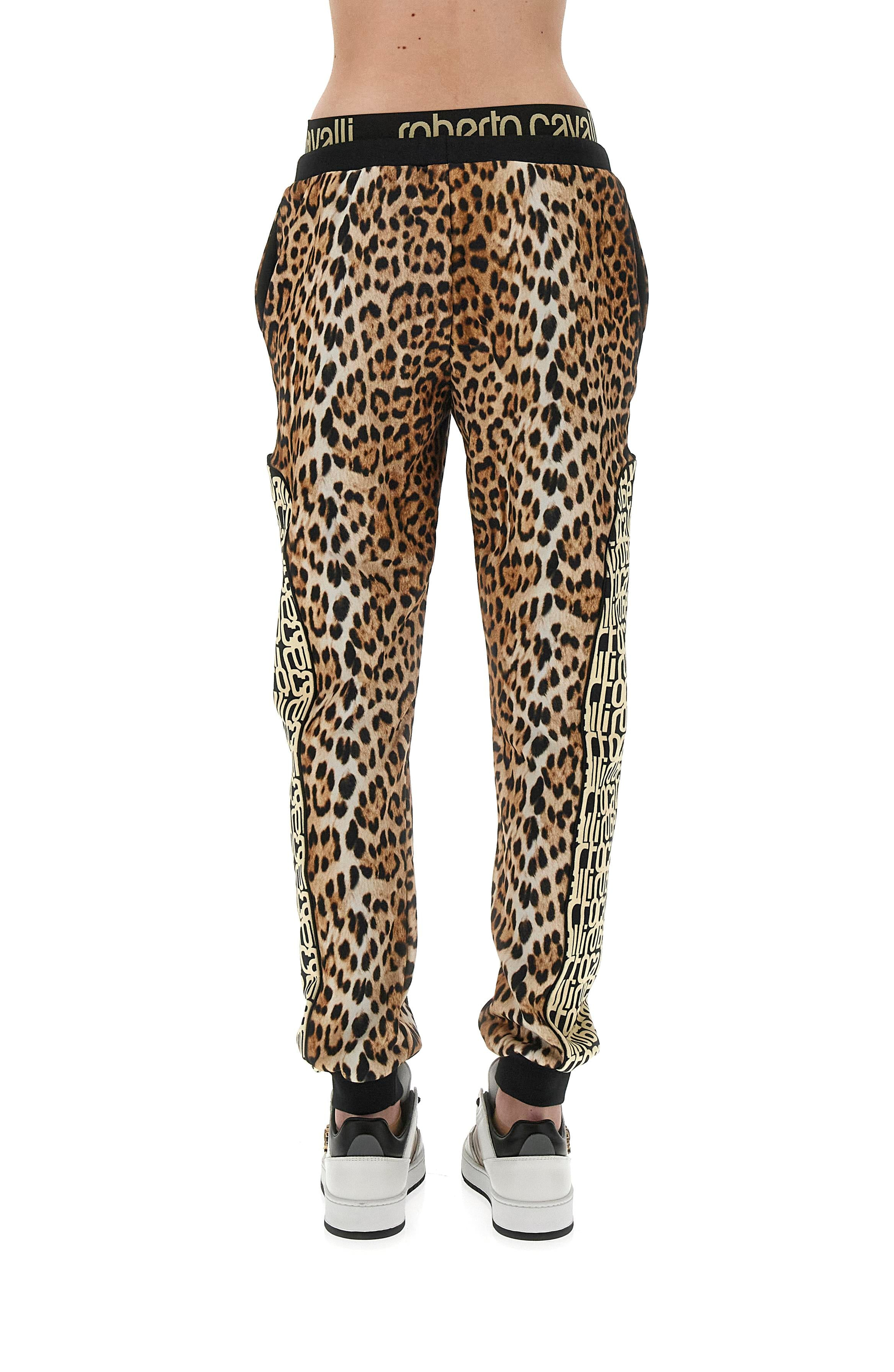 Roberto CavalliLeopar Desen Jogger Pantolon