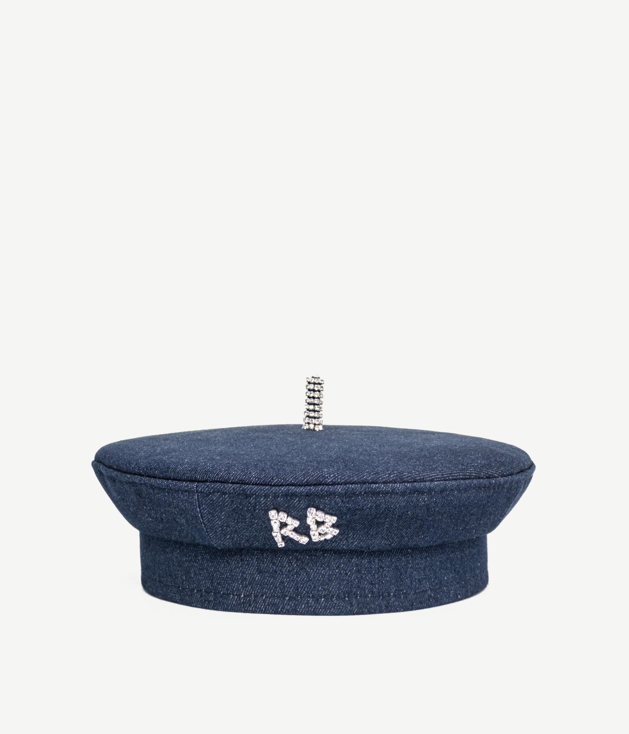 Ruslan BaginskiyTaş İşlemeli Denim Bere