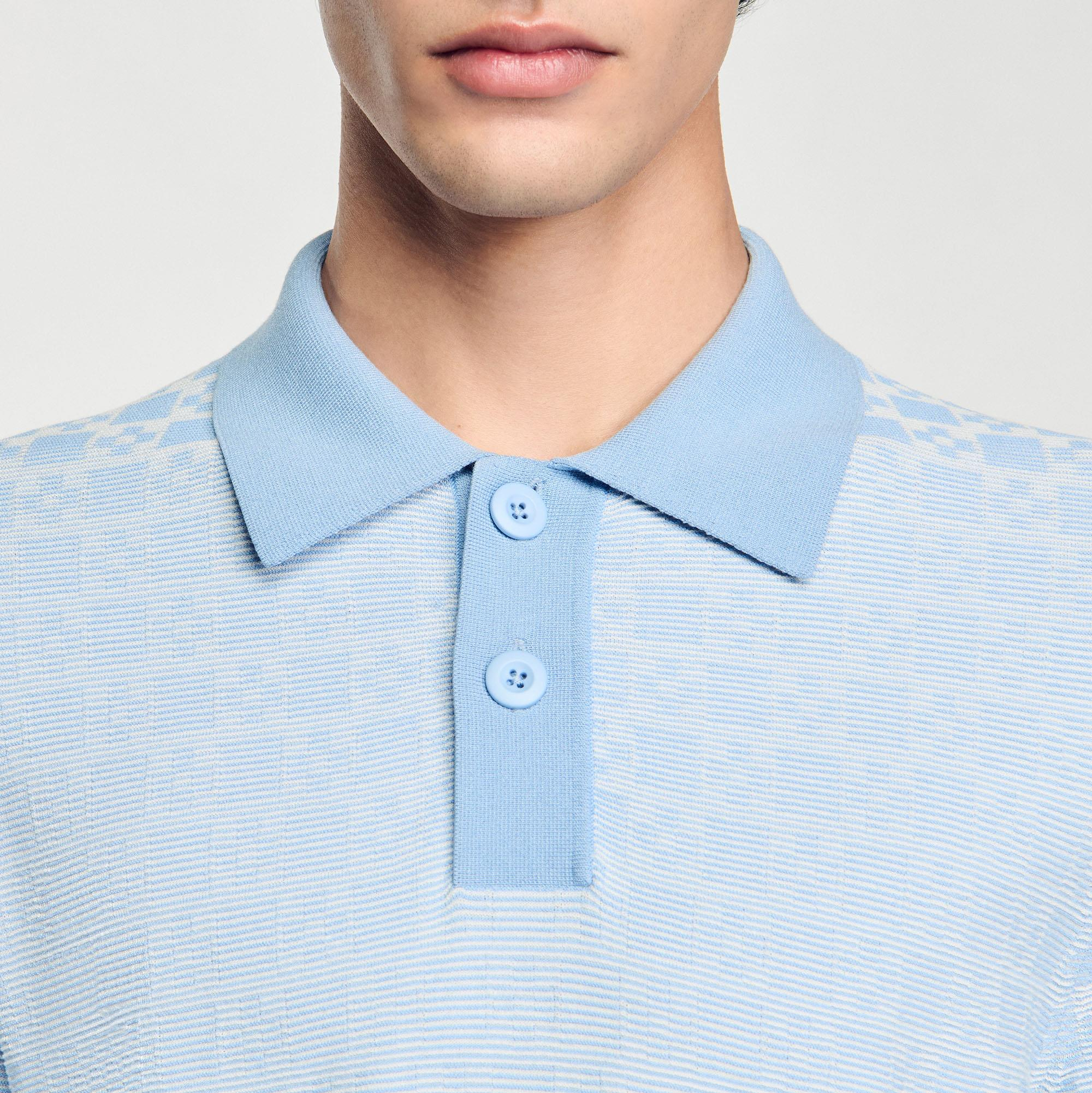 SANDROCross Desenli Polo Yaka T-shirt