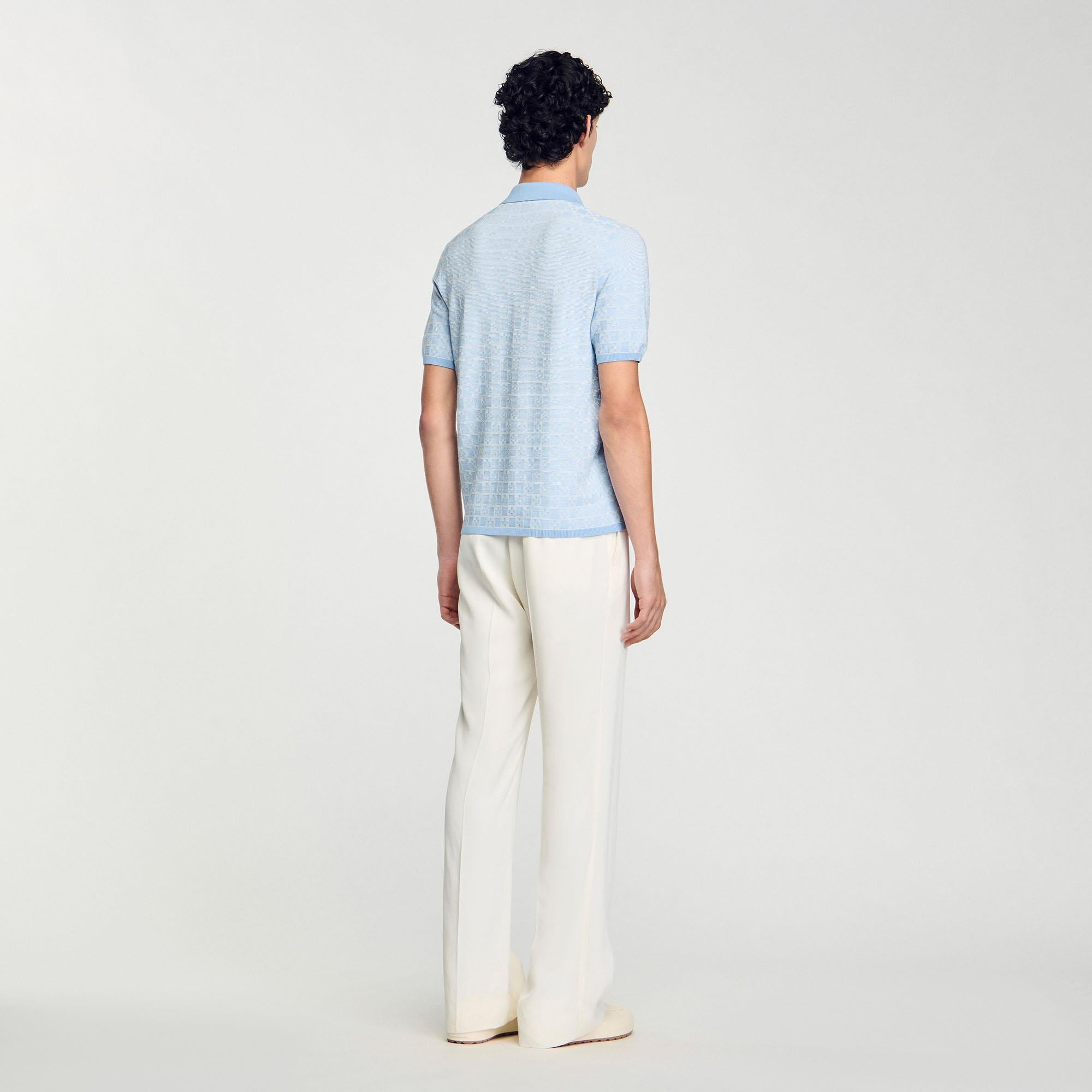 SANDROCross Desenli Polo Yaka T-shirt