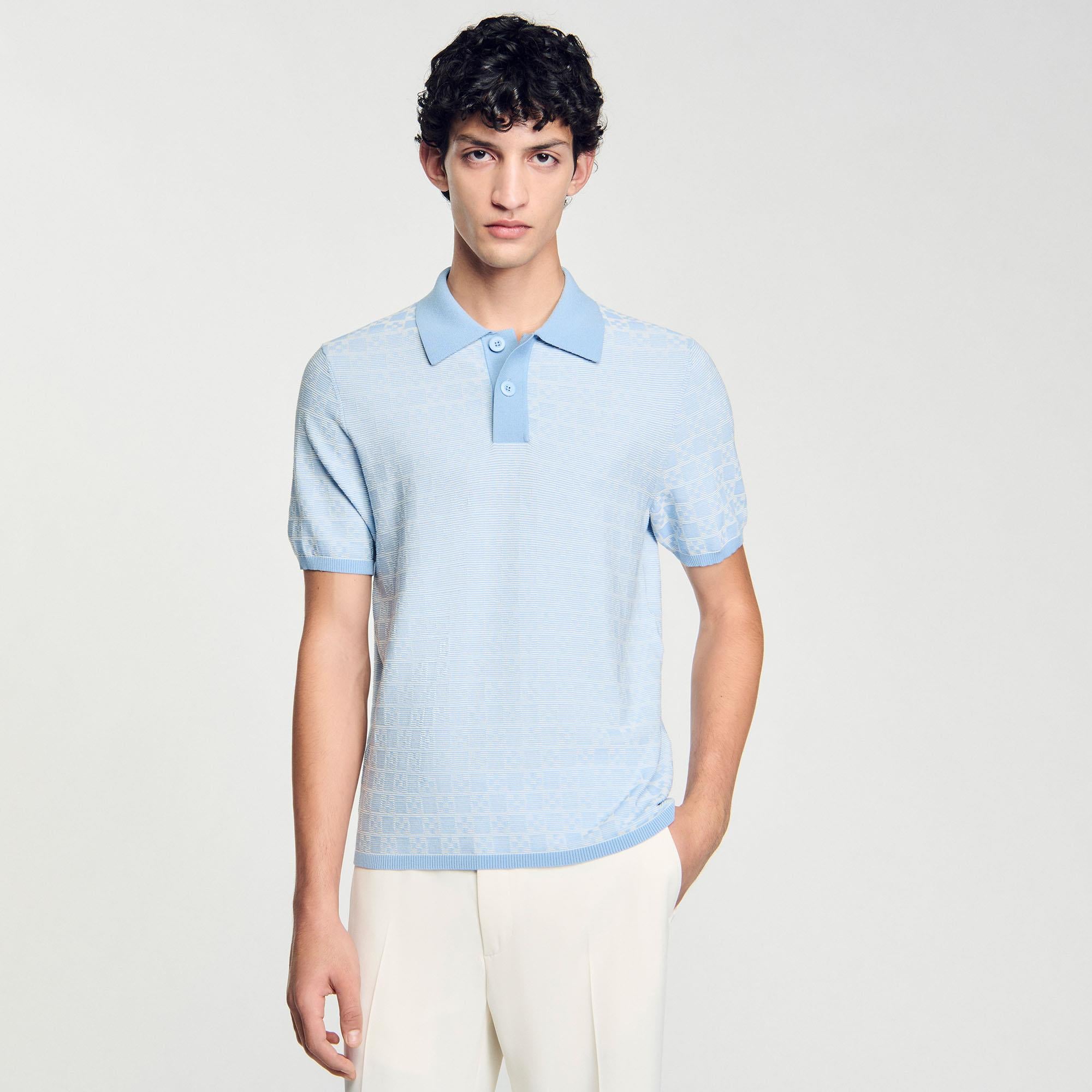 SANDROCross Desenli Polo Yaka T-shirt