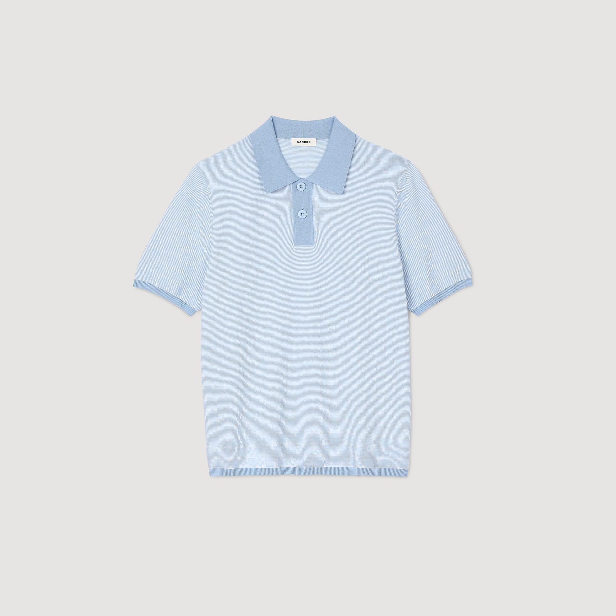 SANDROCross Desenli Polo Yaka T-shirt