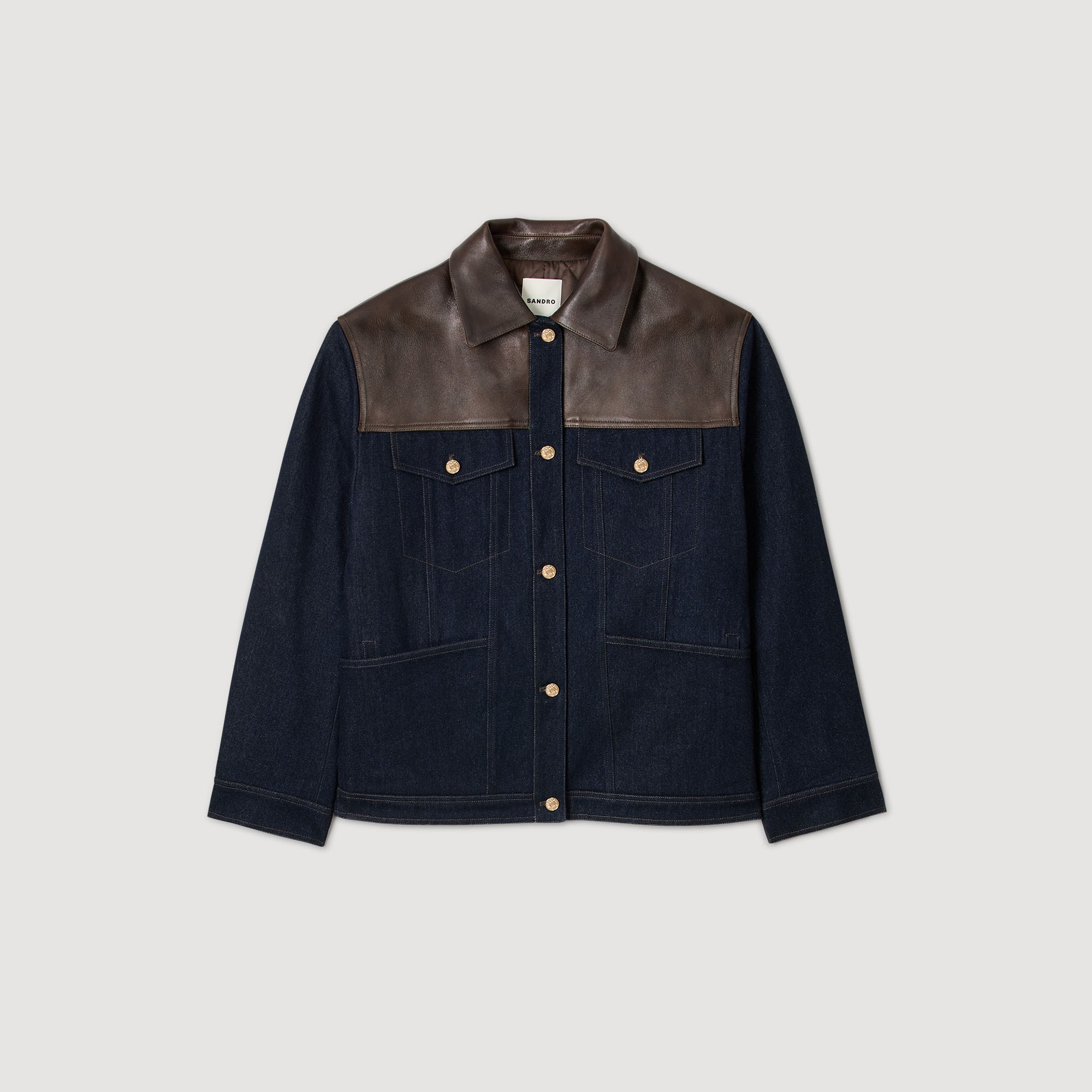 SANDRODeri Mix Denim Ceket