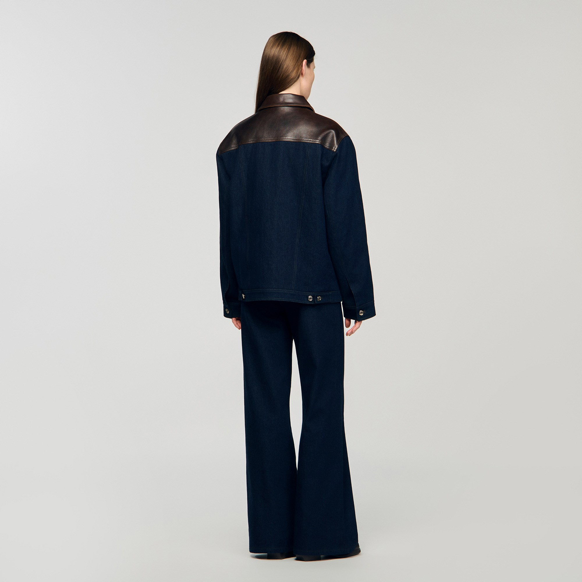 SANDRODeri Mix Denim Ceket