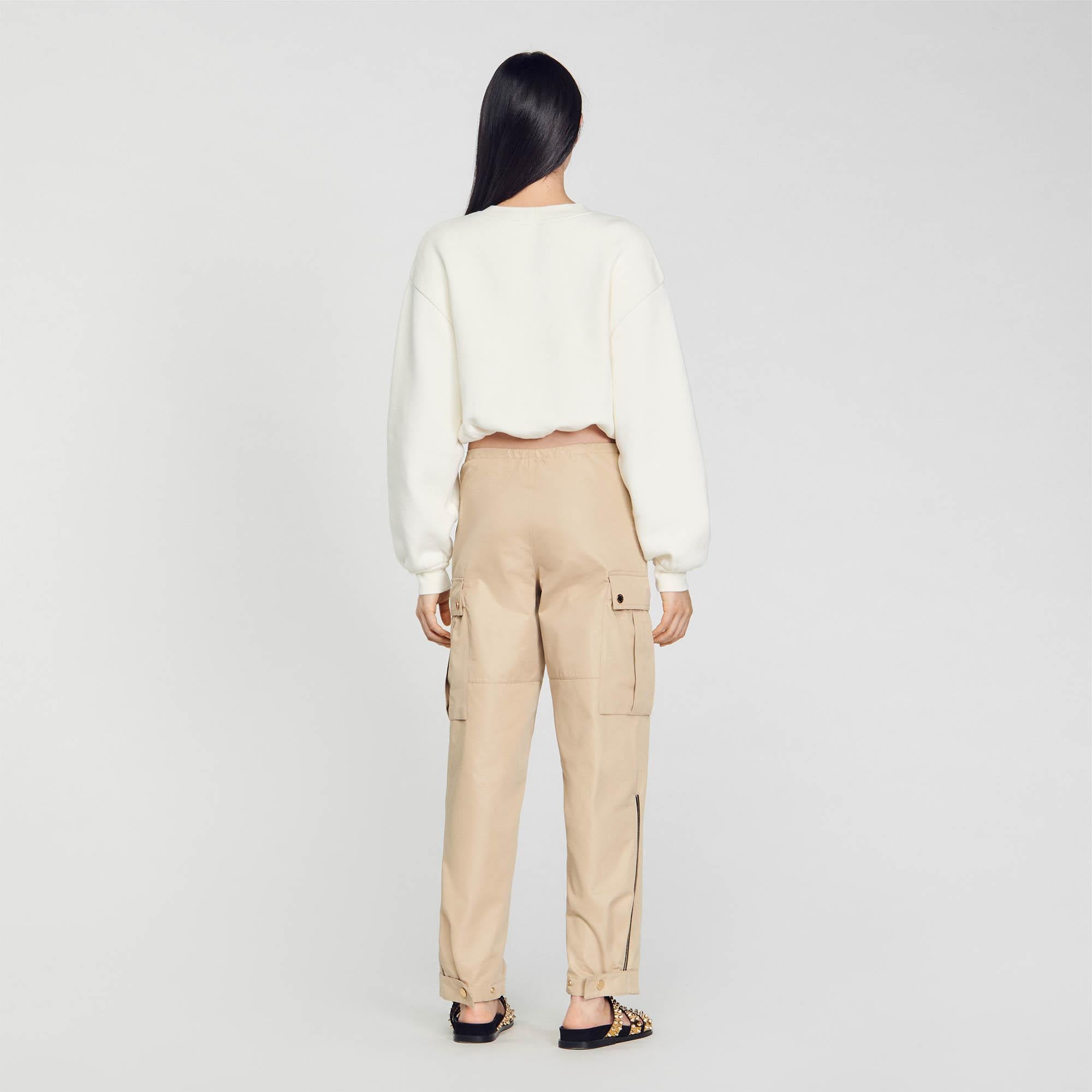 SANDROEkru Crop Sweatshirt