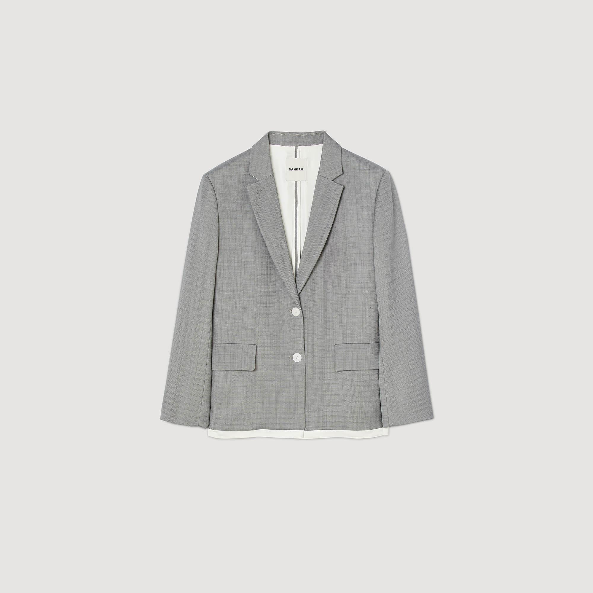 SANDROEtek Ucu Detaylı Gri Blazer