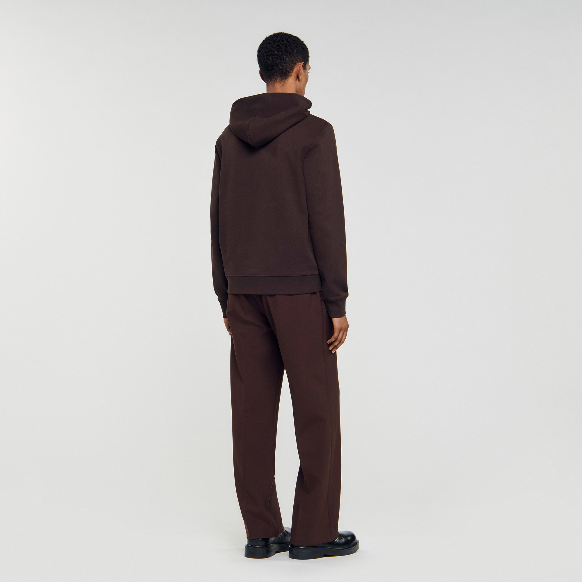 SANDROFloral Baskılı Kapüşonlu Sweatshirt