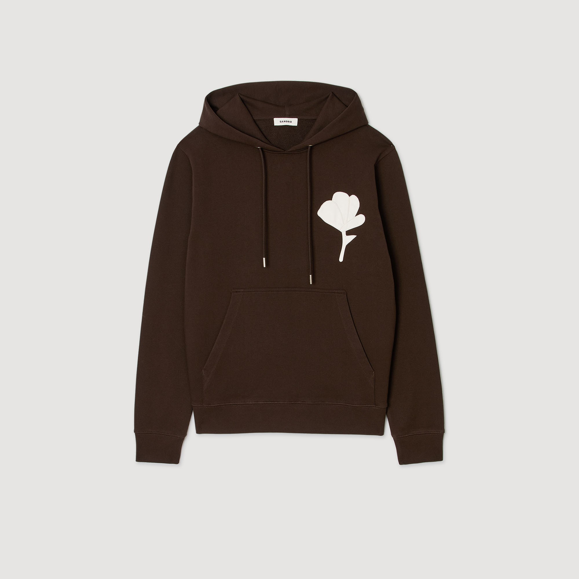 SANDROFloral Baskılı Kapüşonlu Sweatshirt
