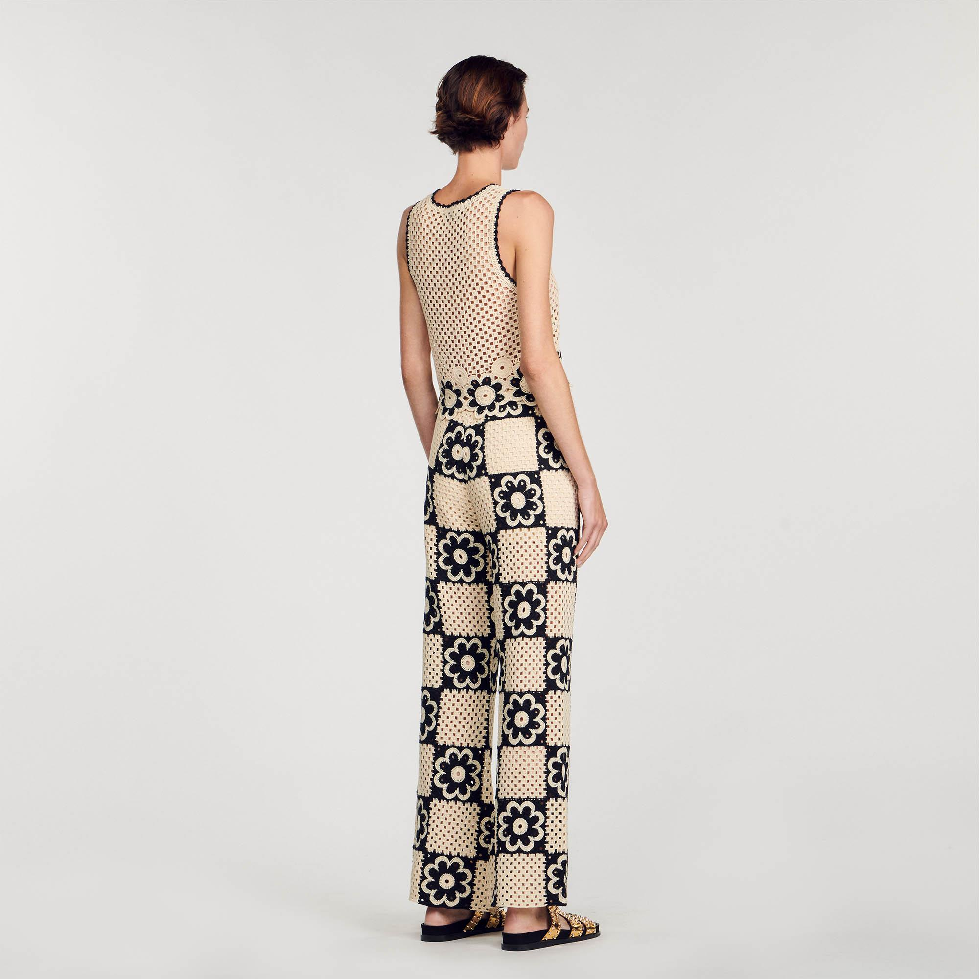 SANDROFloral Desen Örgü Pantolon