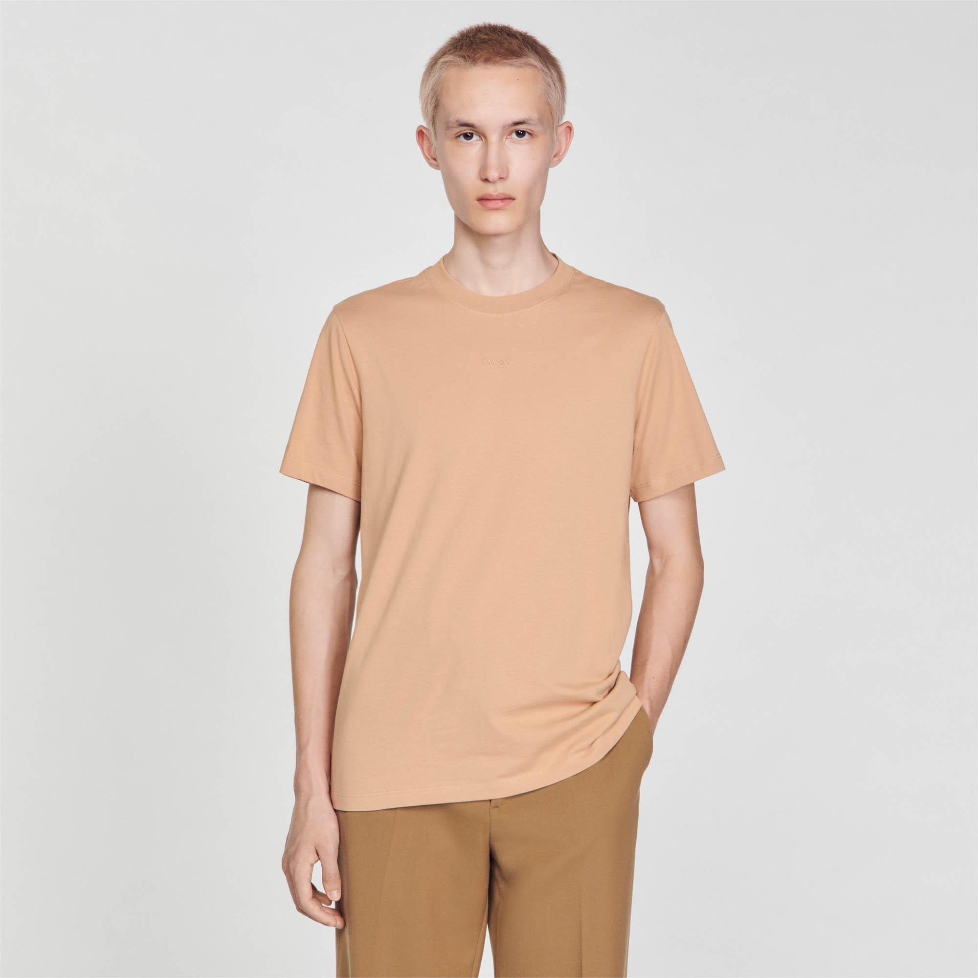 SANDROKahverengi Kısa Kollu T-shirt