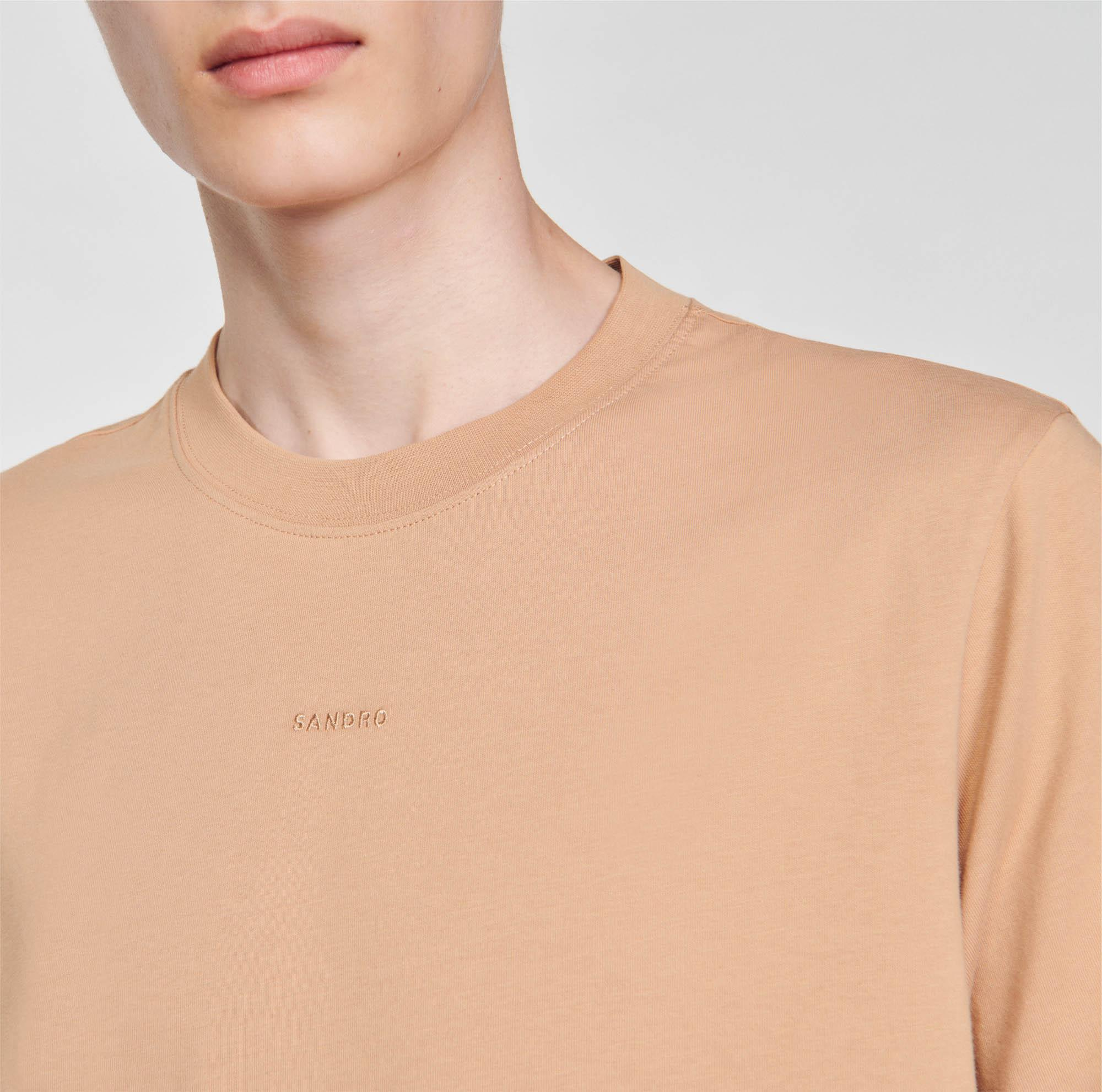 SANDROKahverengi Kısa Kollu T-shirt