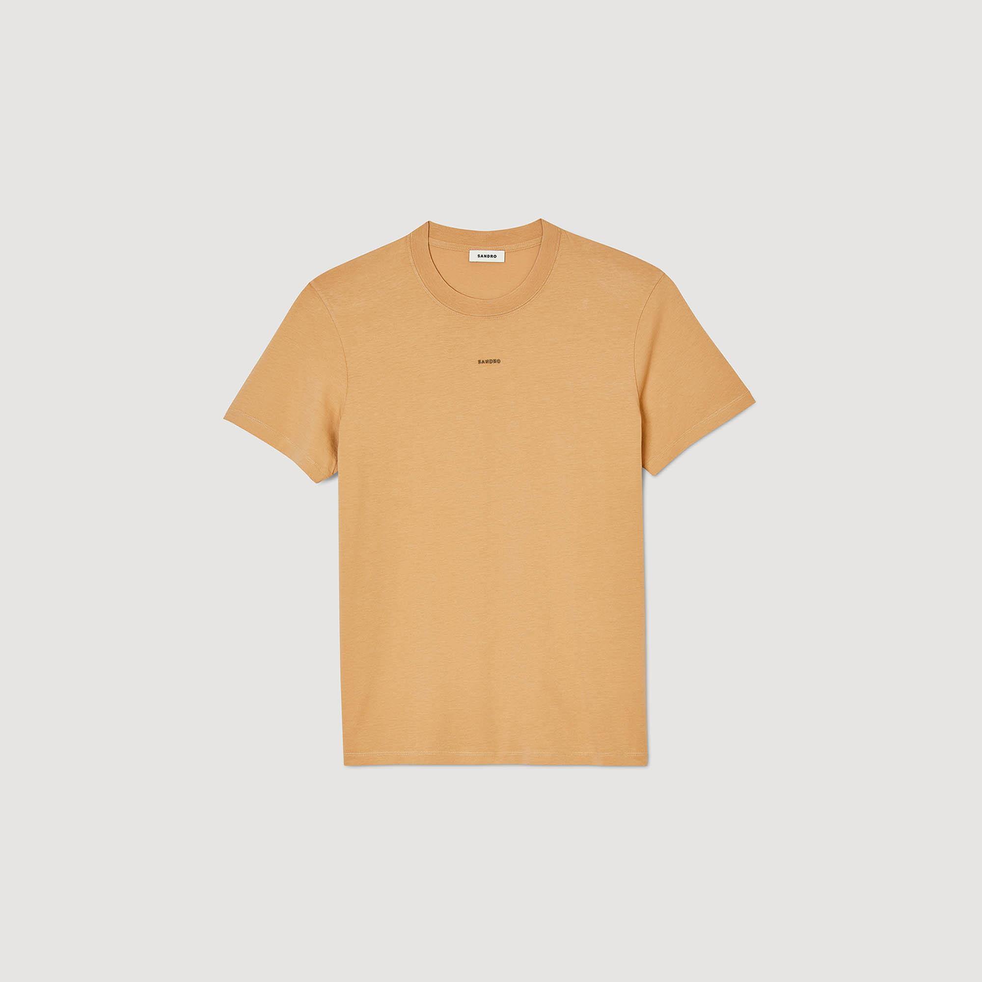 SANDROKahverengi Kısa Kollu T-shirt