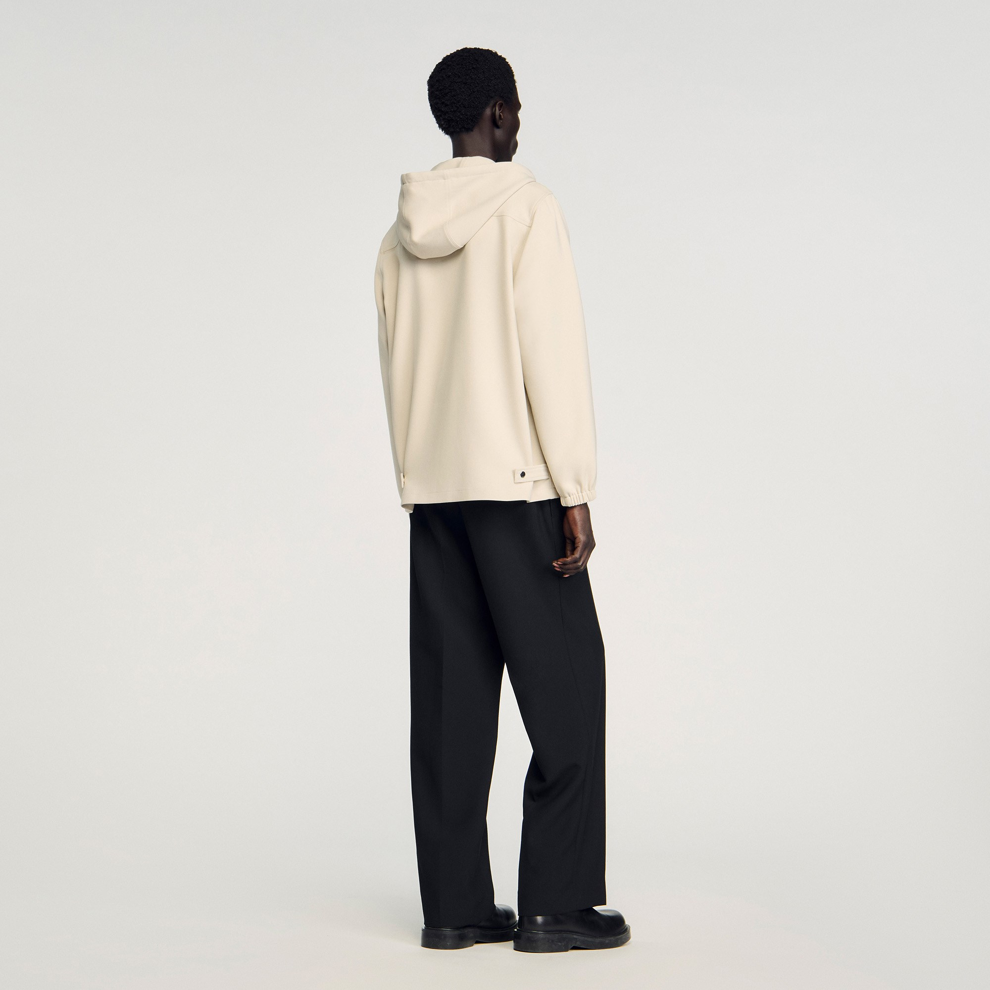 SANDROKapüşonlu Krem Sweatshirt