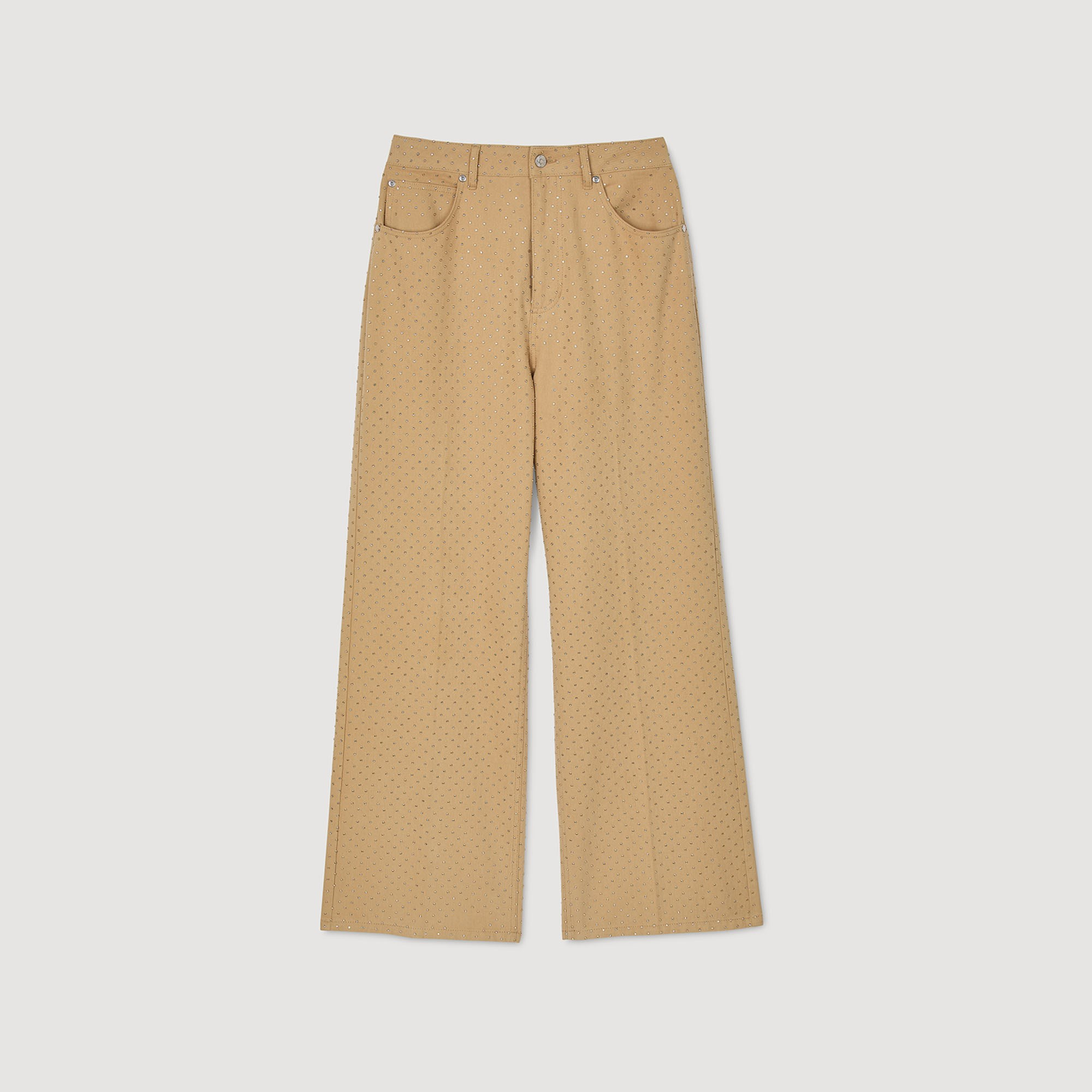 SANDROKrem Taşlı Jean Pantolon