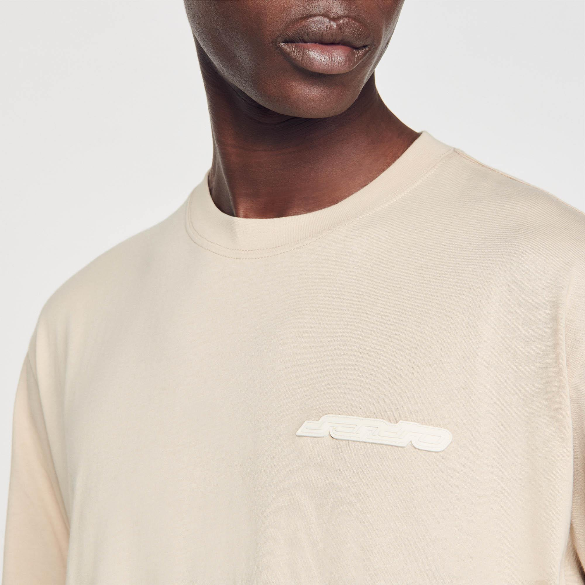 SANDROLogo Baskılı Bej T-shirt
