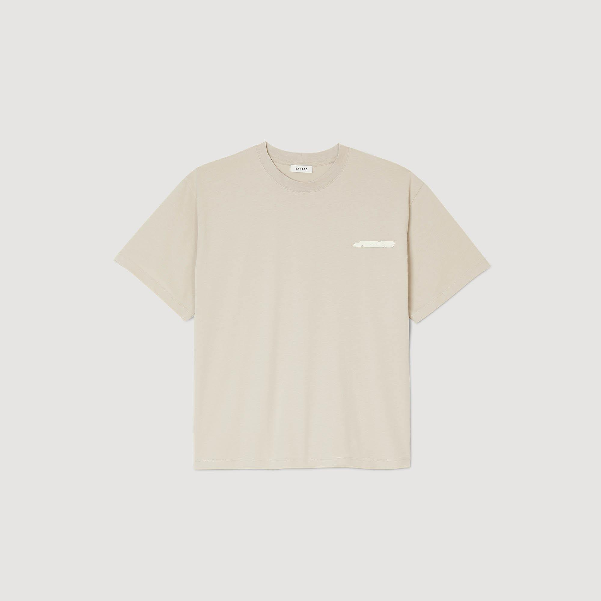 SANDROLogo Baskılı Bej T-shirt