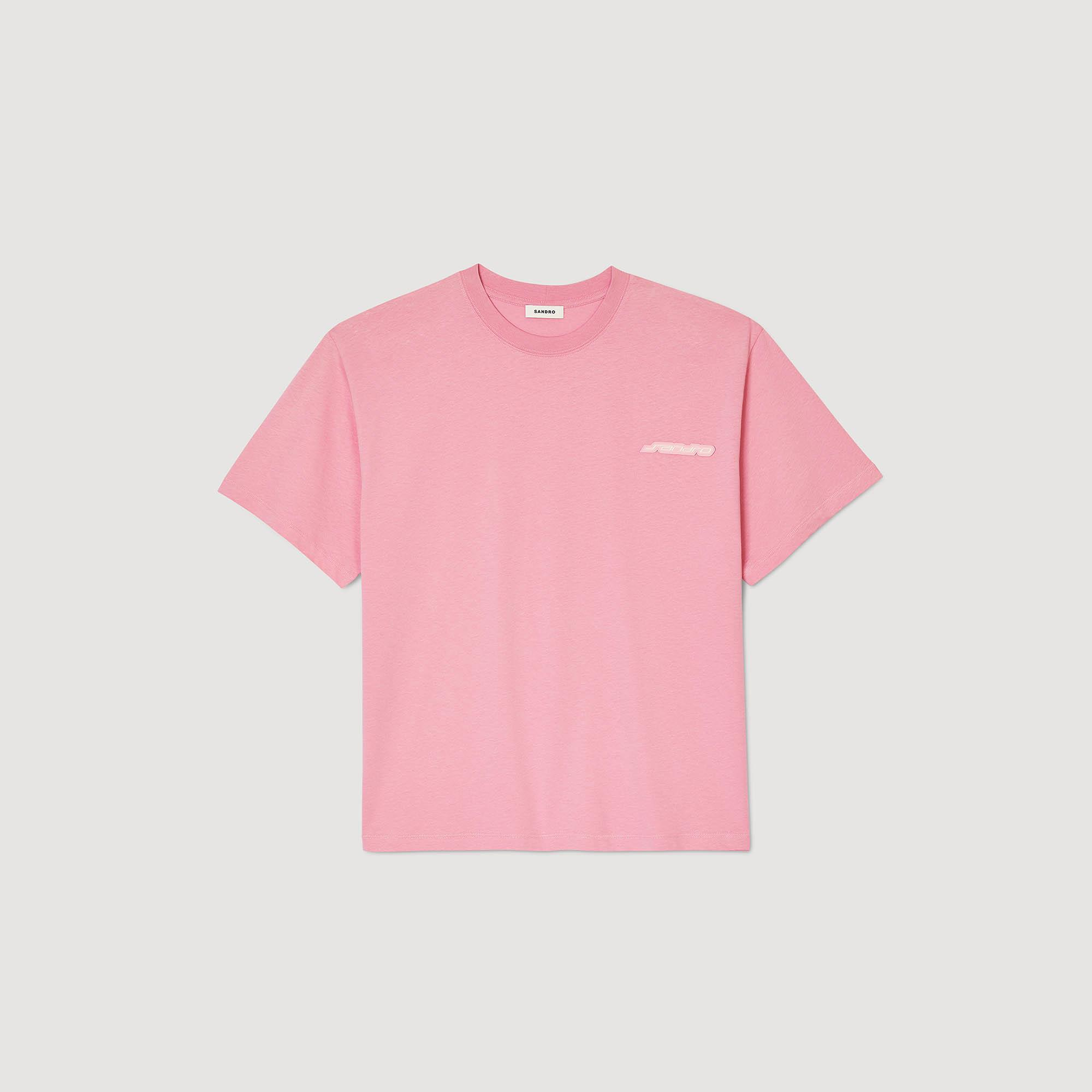 SANDROLogo Baskılı Pembe T-shirt