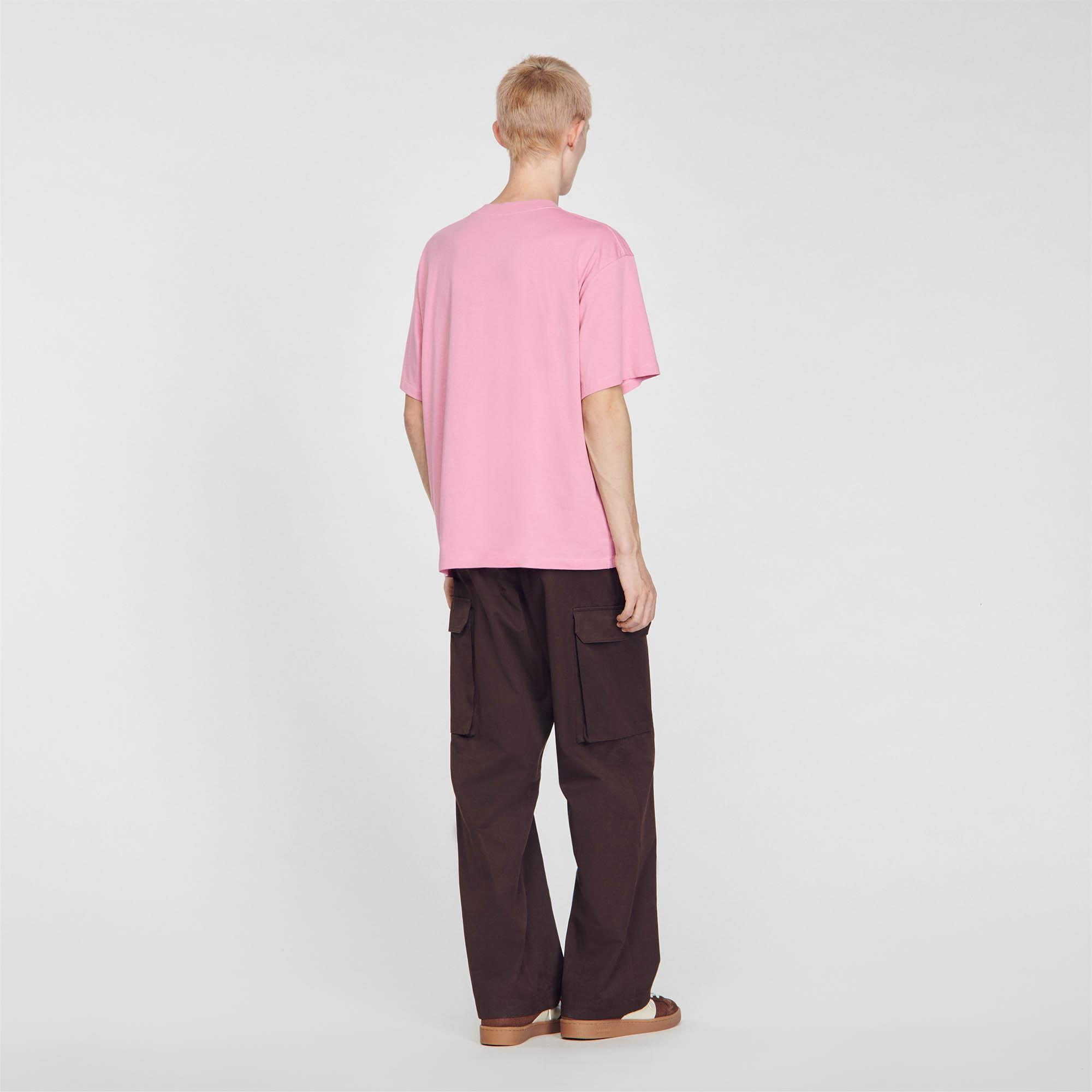 SANDROLogo Baskılı Pembe T-shirt