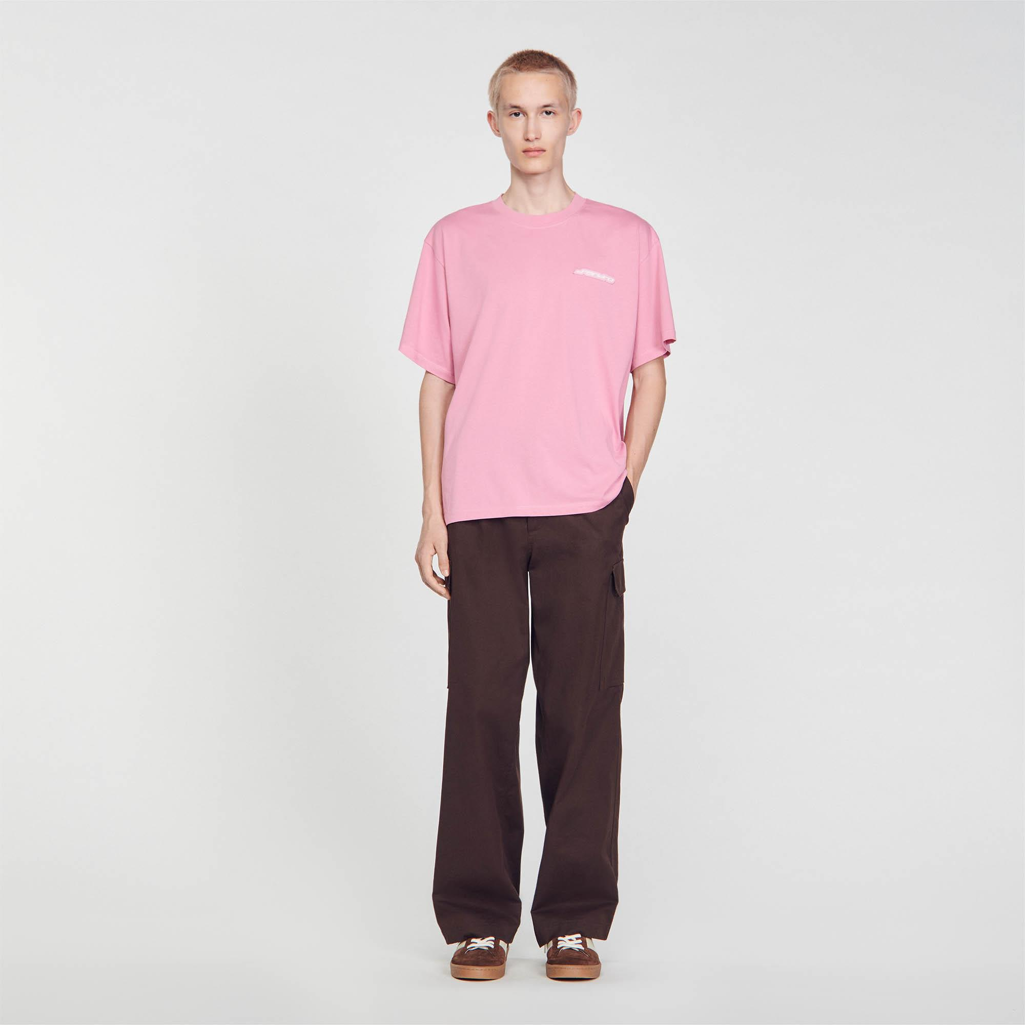 SANDROLogo Baskılı Pembe T-shirt