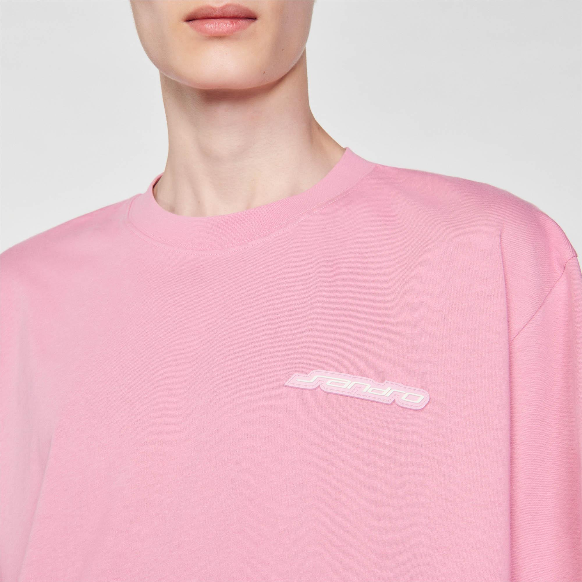SANDROLogo Baskılı Pembe T-shirt