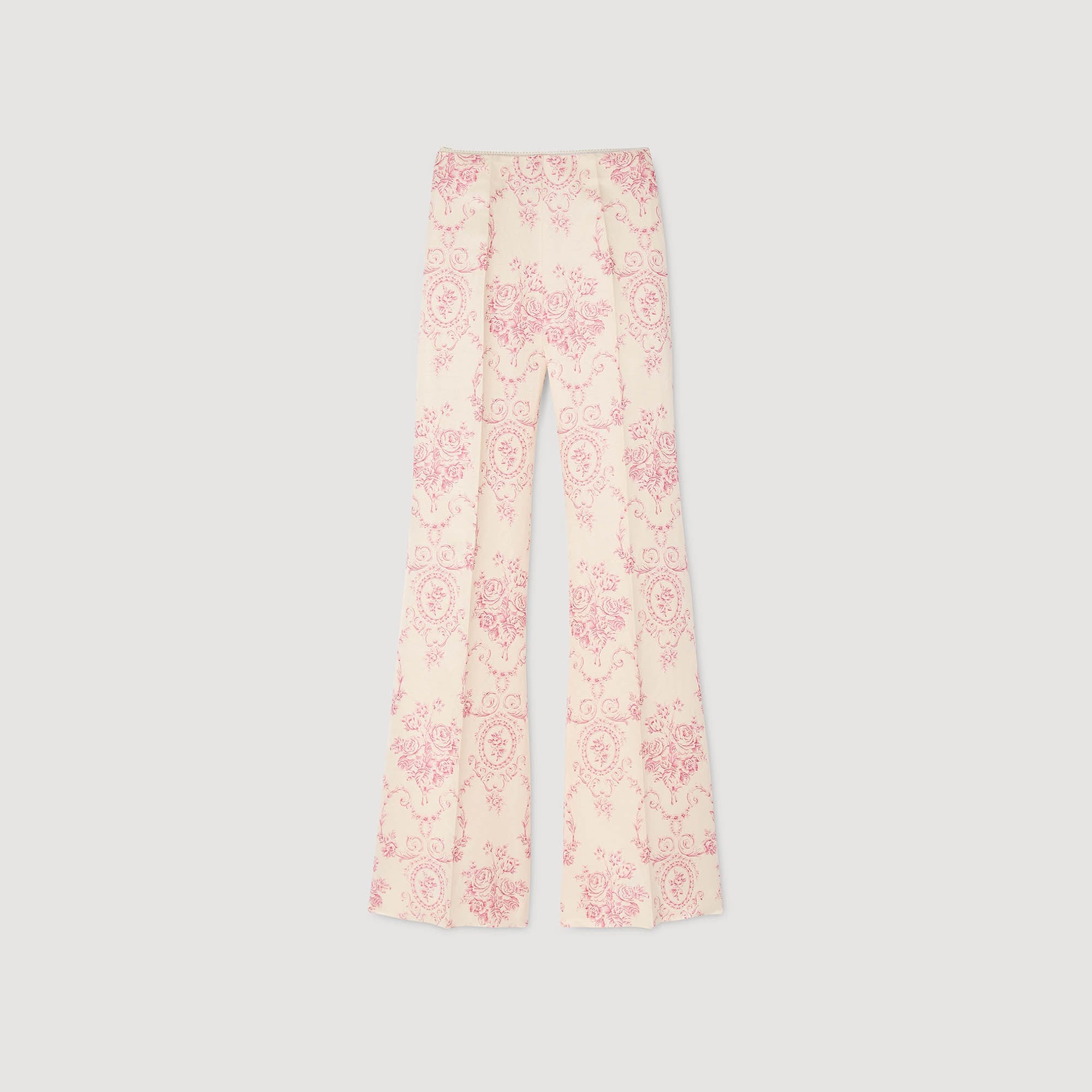 SANDROPembe Floral Desen Pantolon