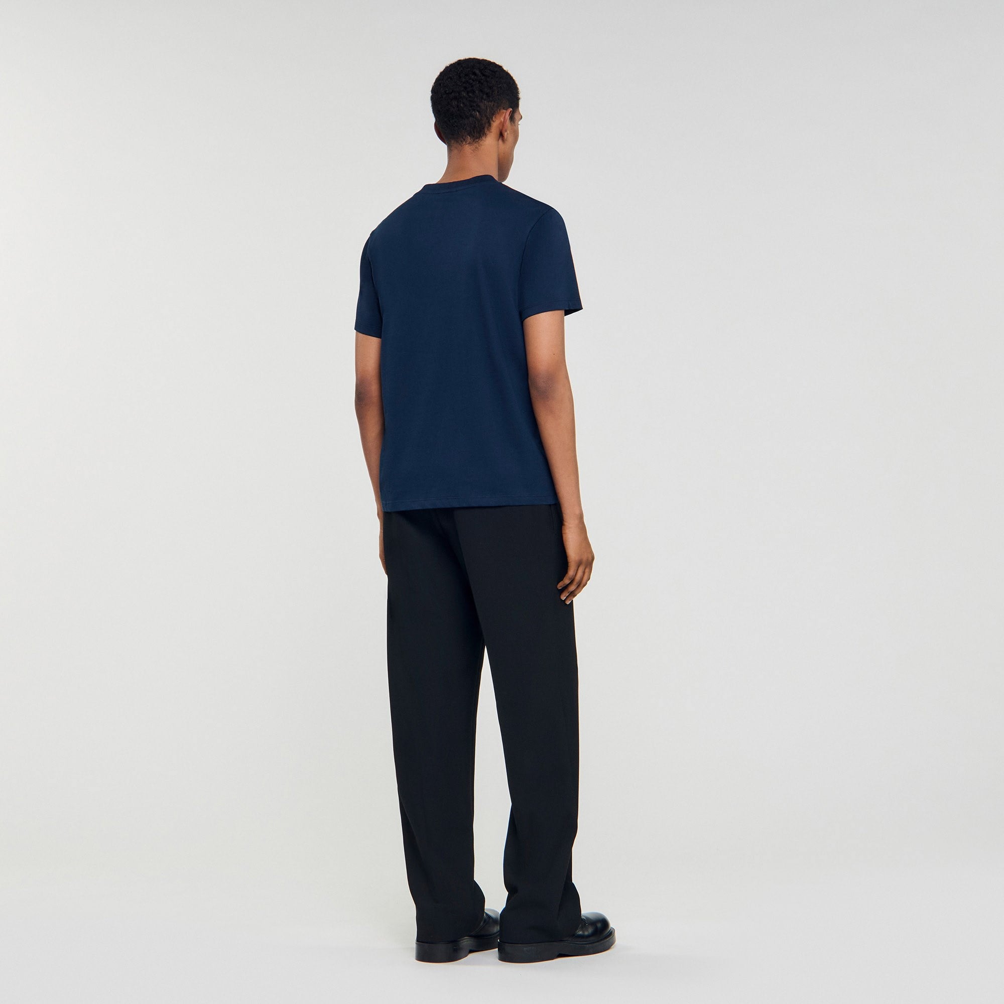SANDROS Logo Lacivert T-shirt