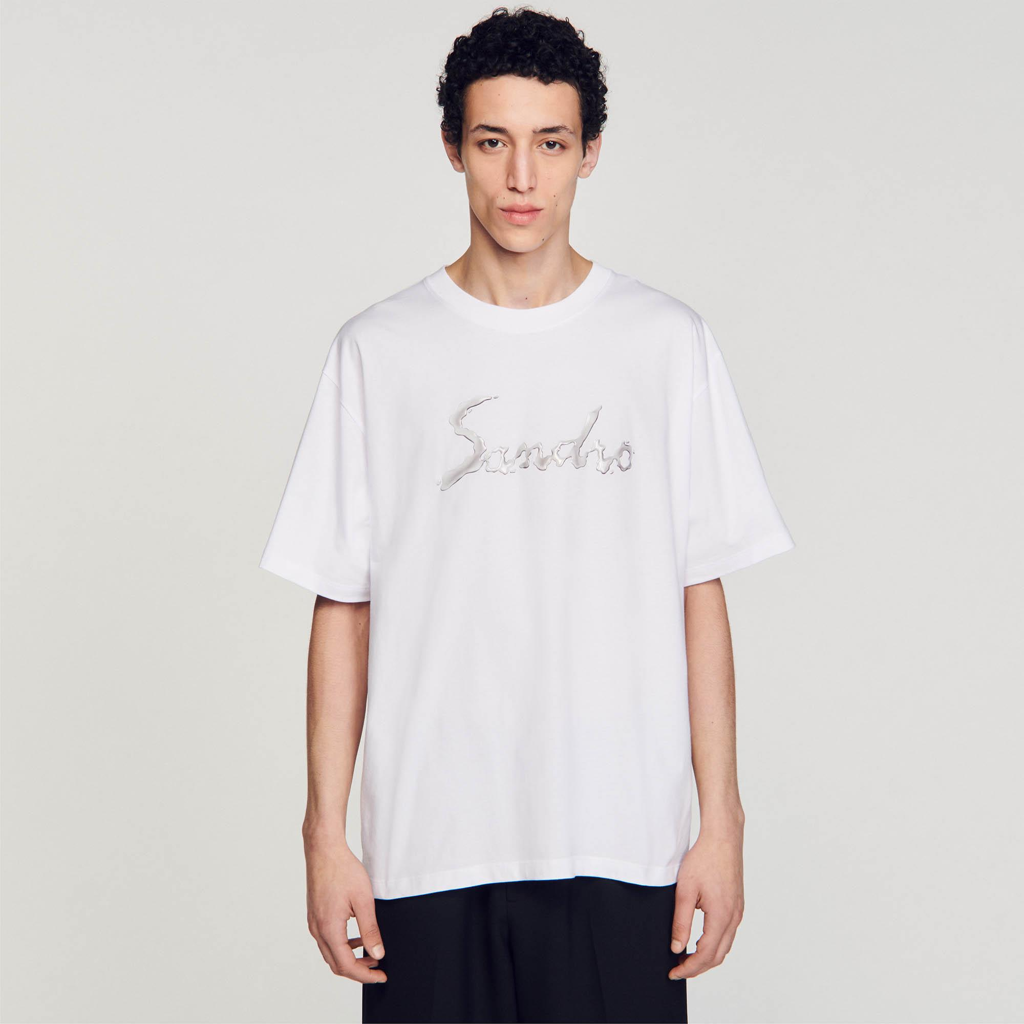 SANDROSandro Baskılı Pamuk T-Shirt