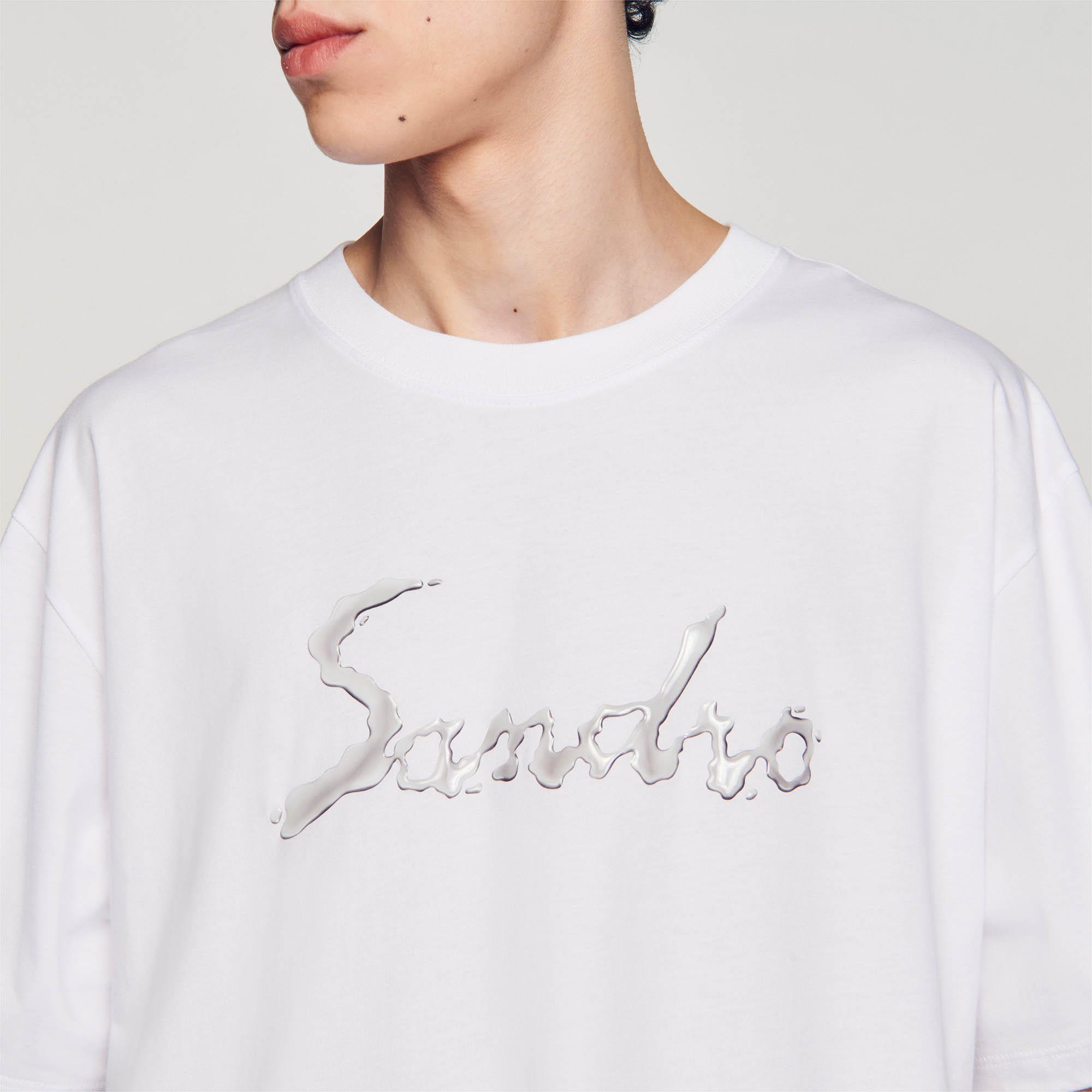 SANDROSandro Baskılı Pamuk T-Shirt