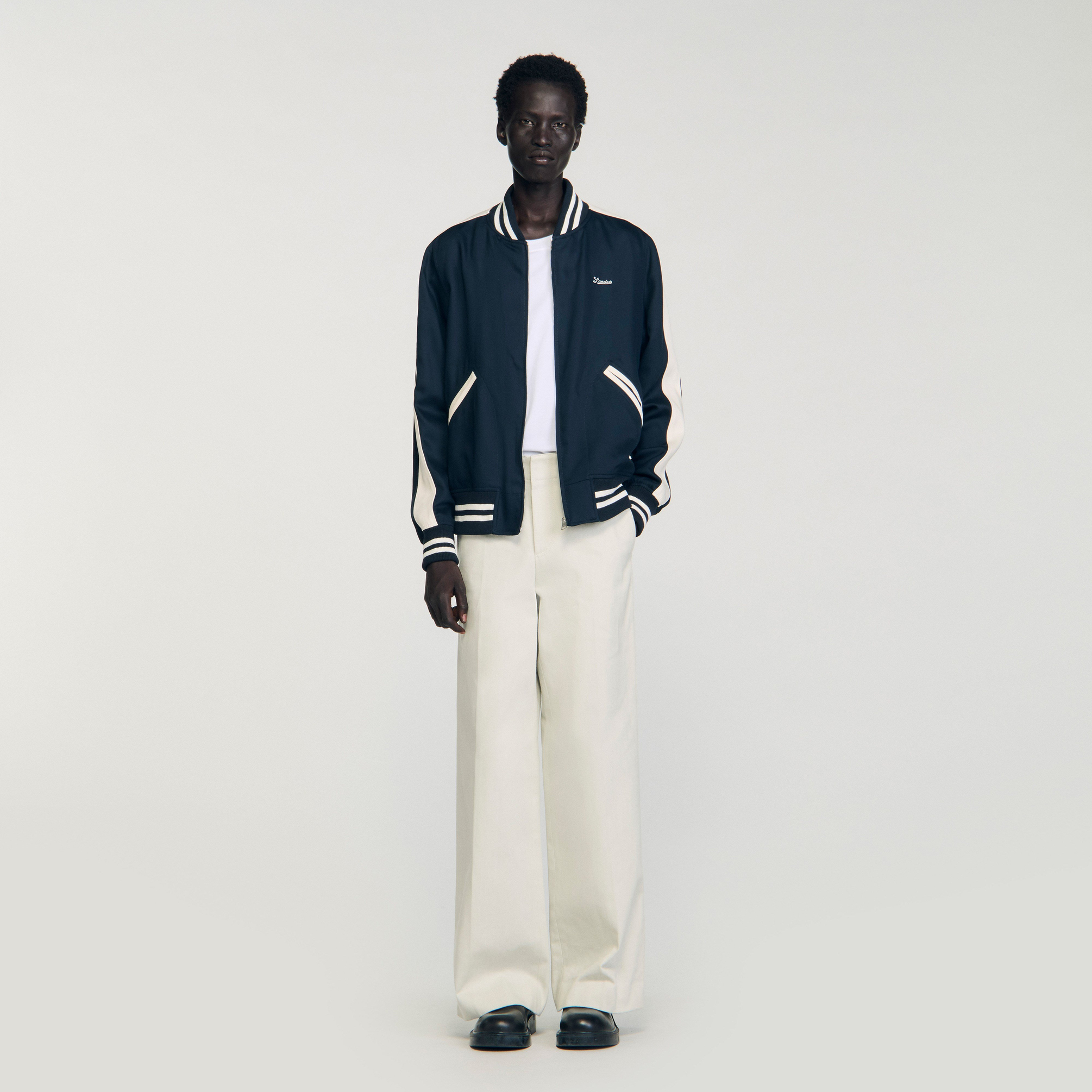 SANDROSlogan Bomber Ceket