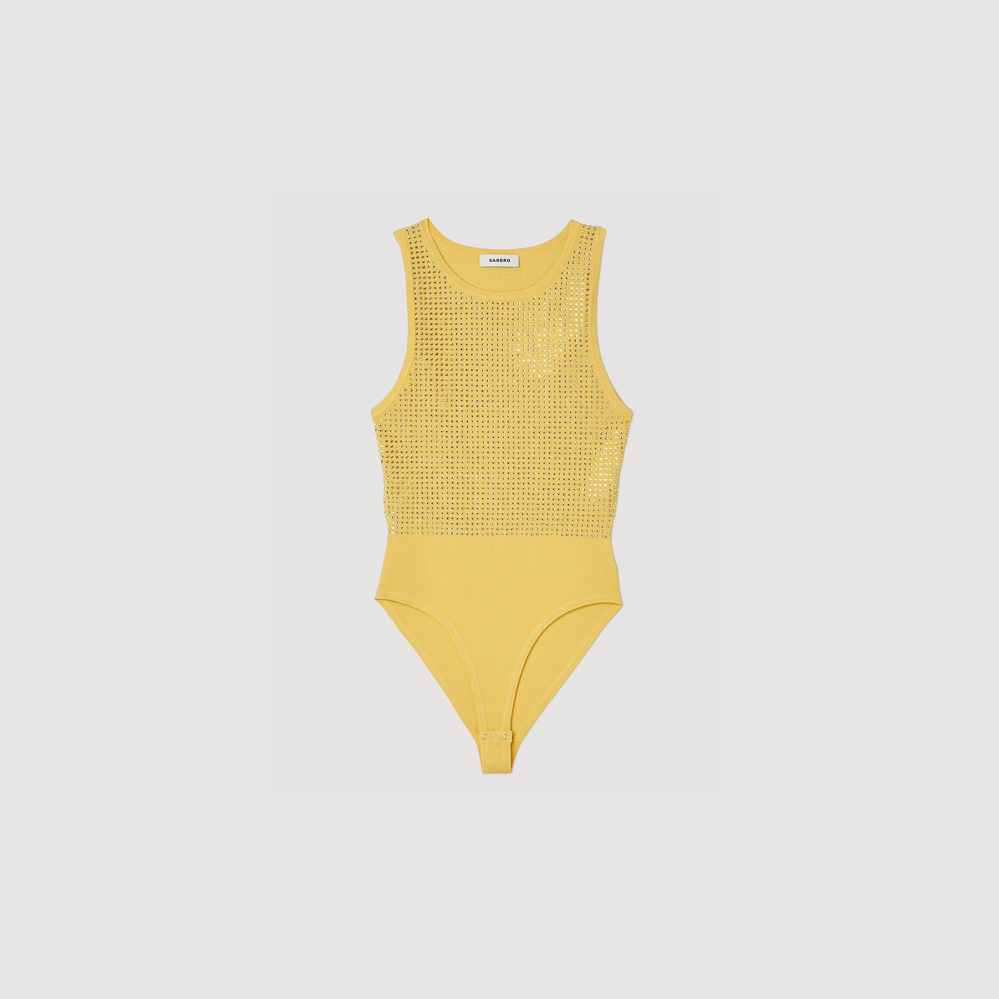 SANDROTaşlı Sarı Bodysuit