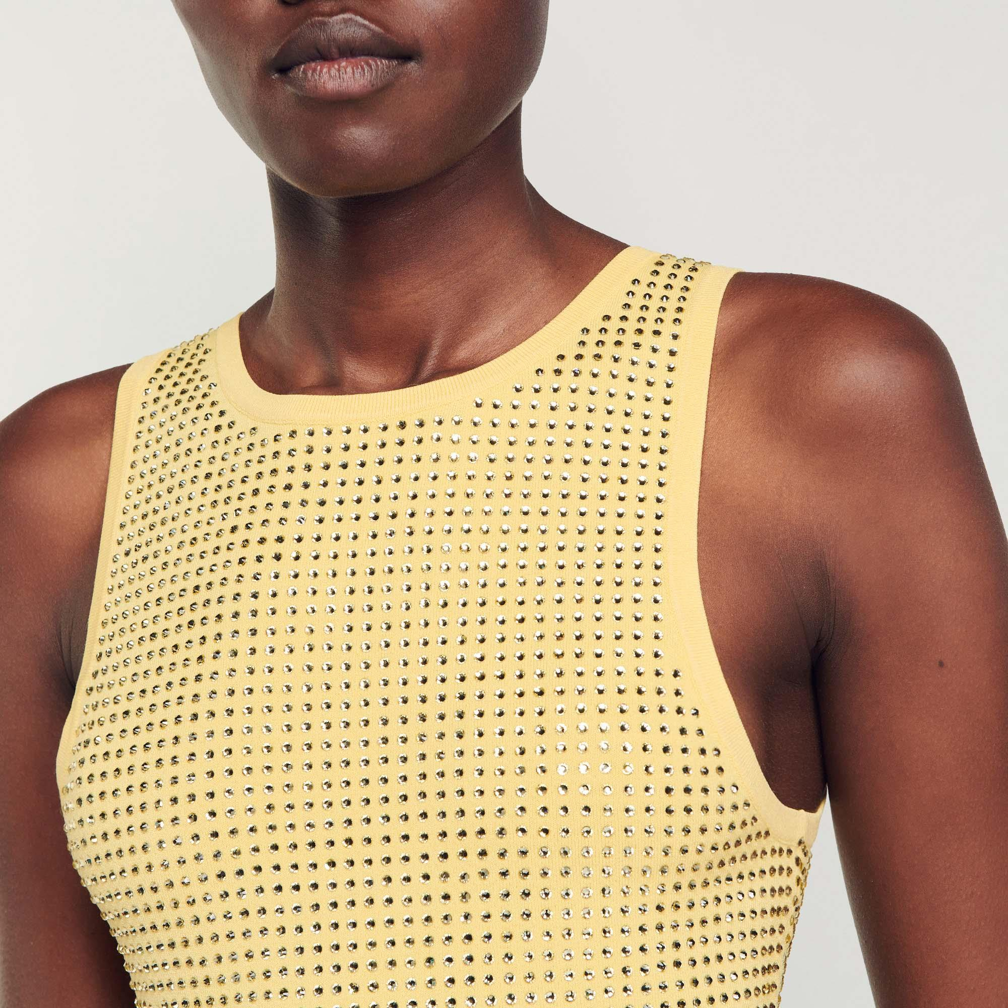 SANDROTaşlı Sarı Bodysuit