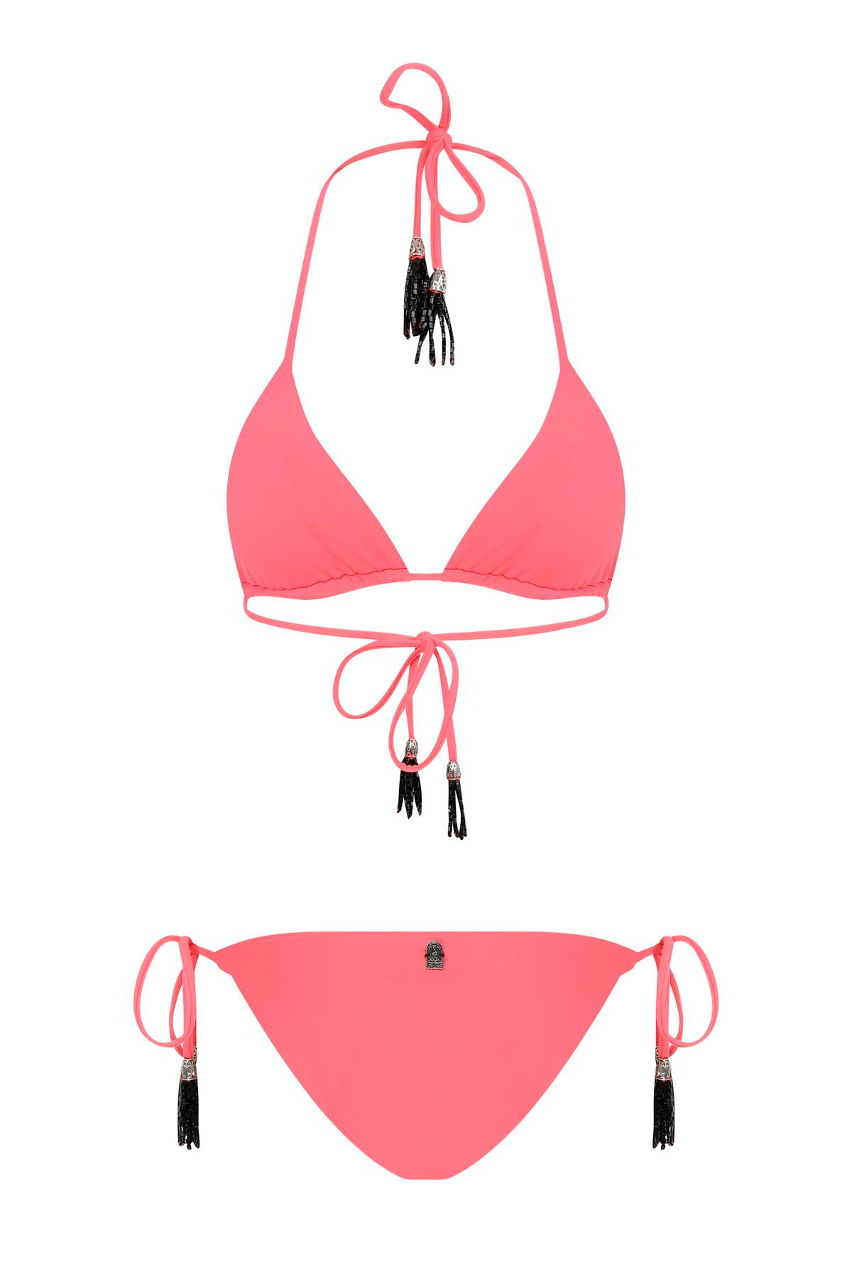 Seben KocibeyNeon Turuncu Boncuklu Bikini