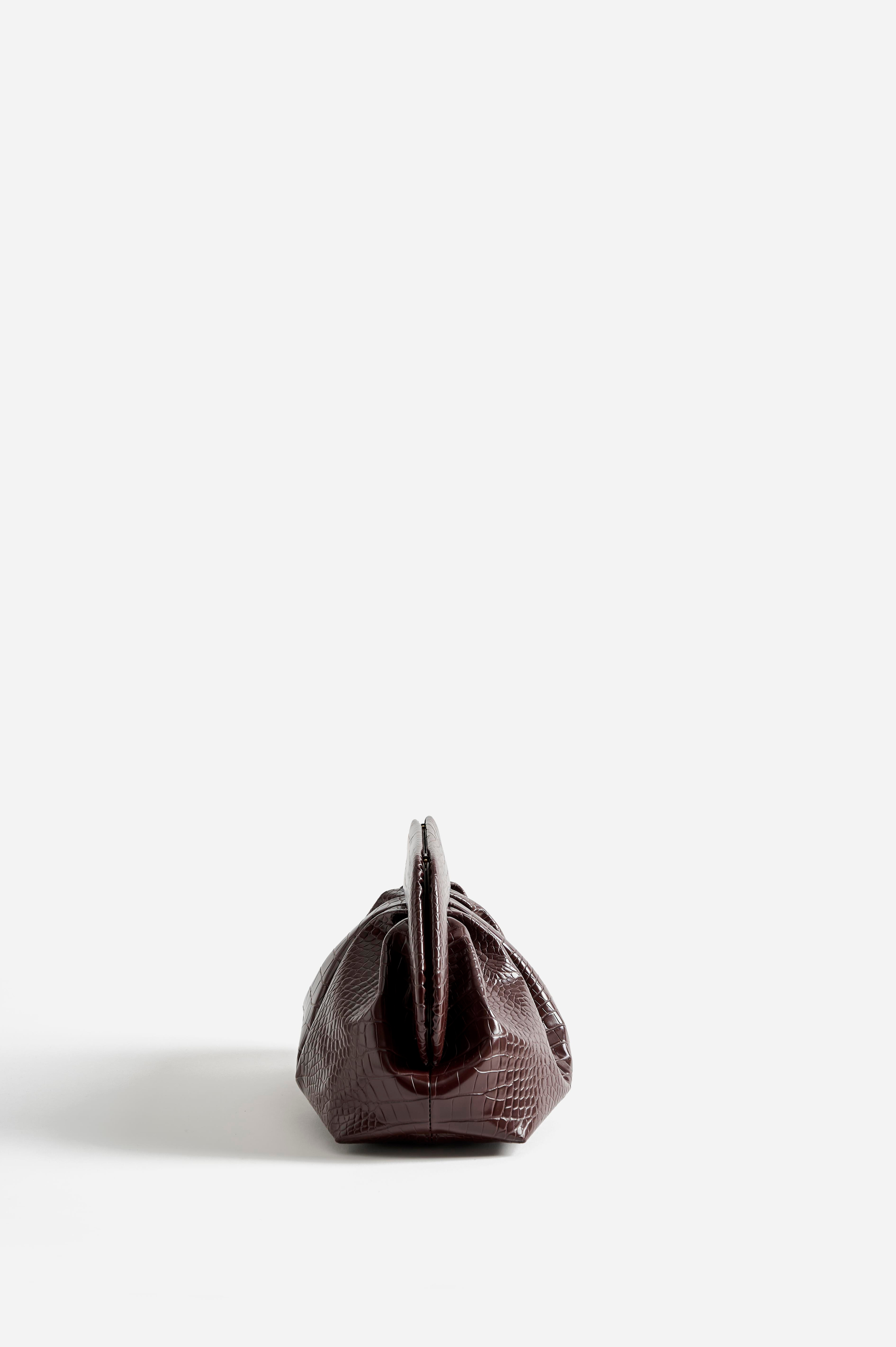 ThemoiréTimsah Derisi Desenli Clutch Çanta