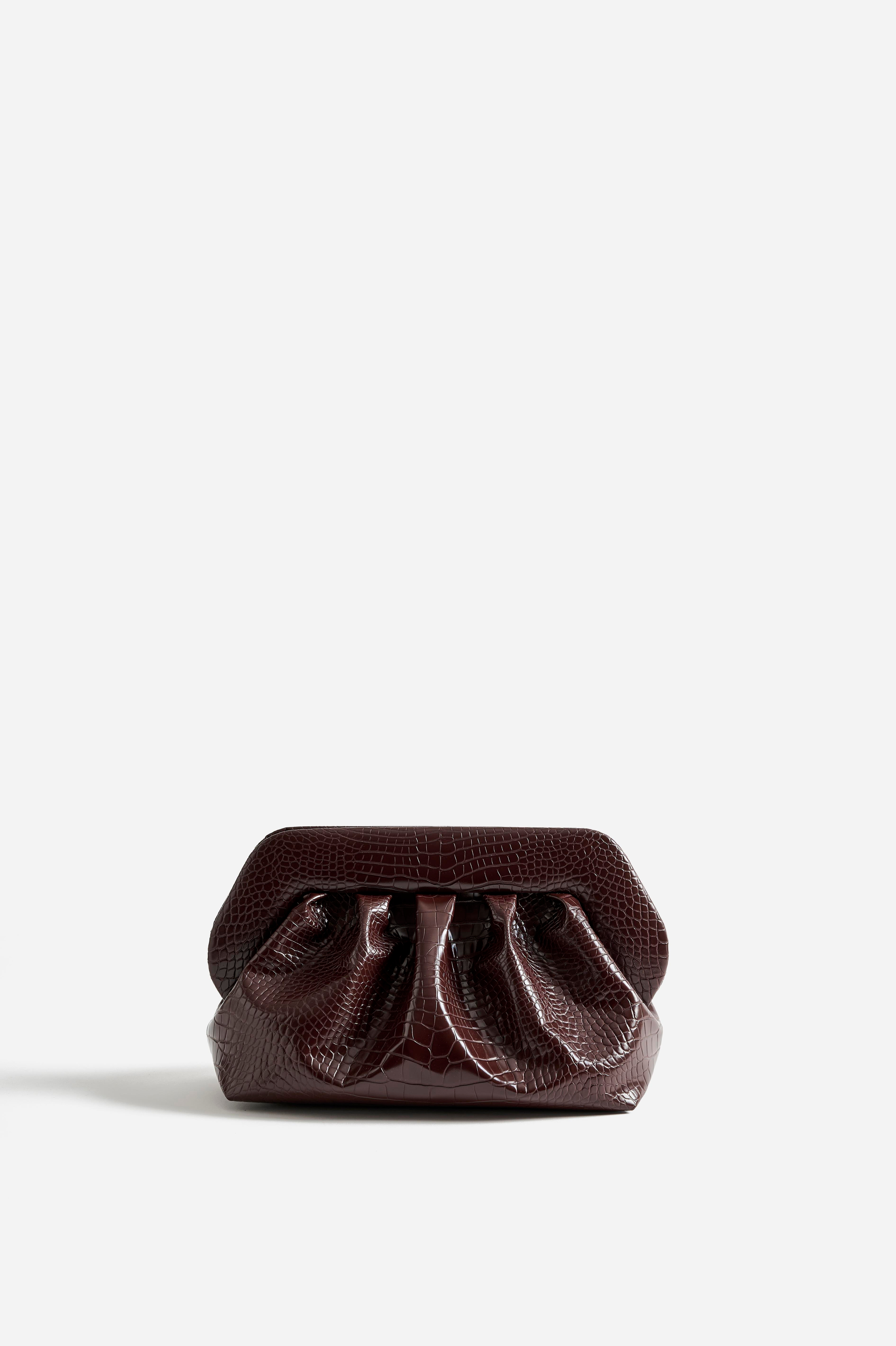 ThemoiréTimsah Derisi Desenli Clutch Çanta