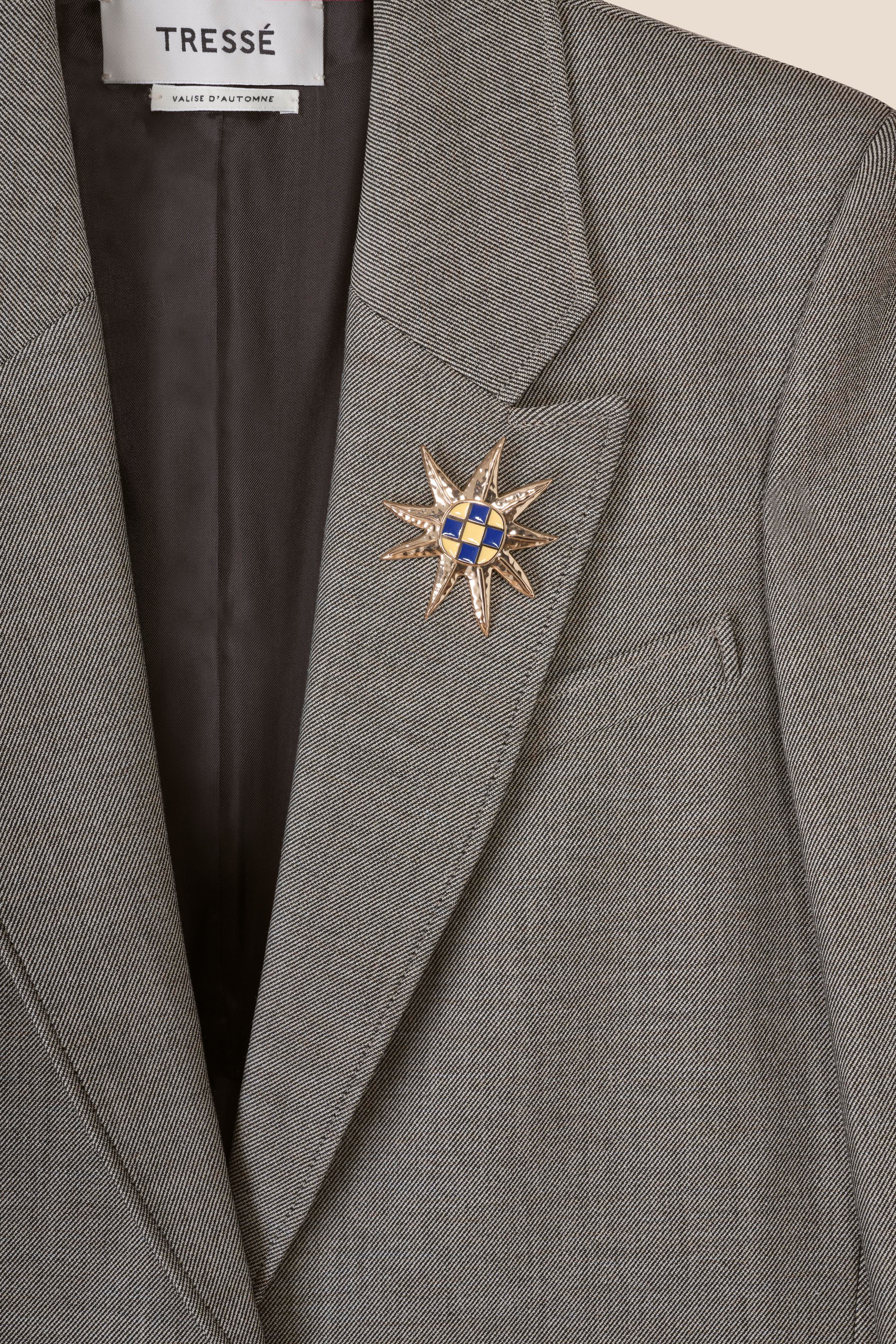 TresseBroş Detaylı Blazer Ceket