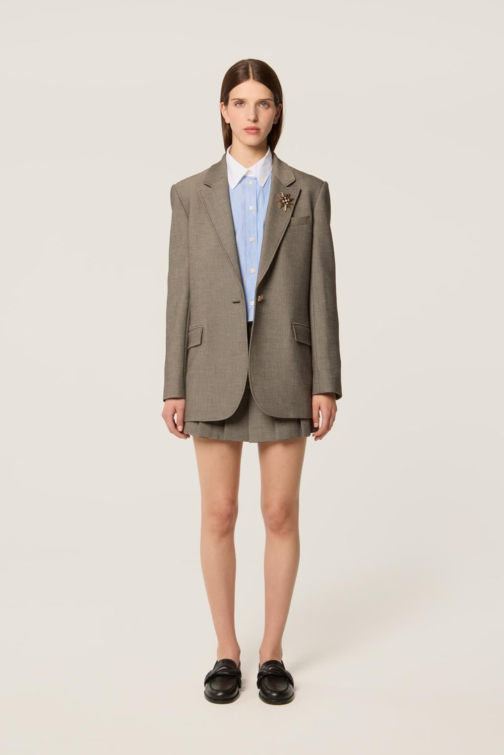 TresseBroş Detaylı Blazer Ceket