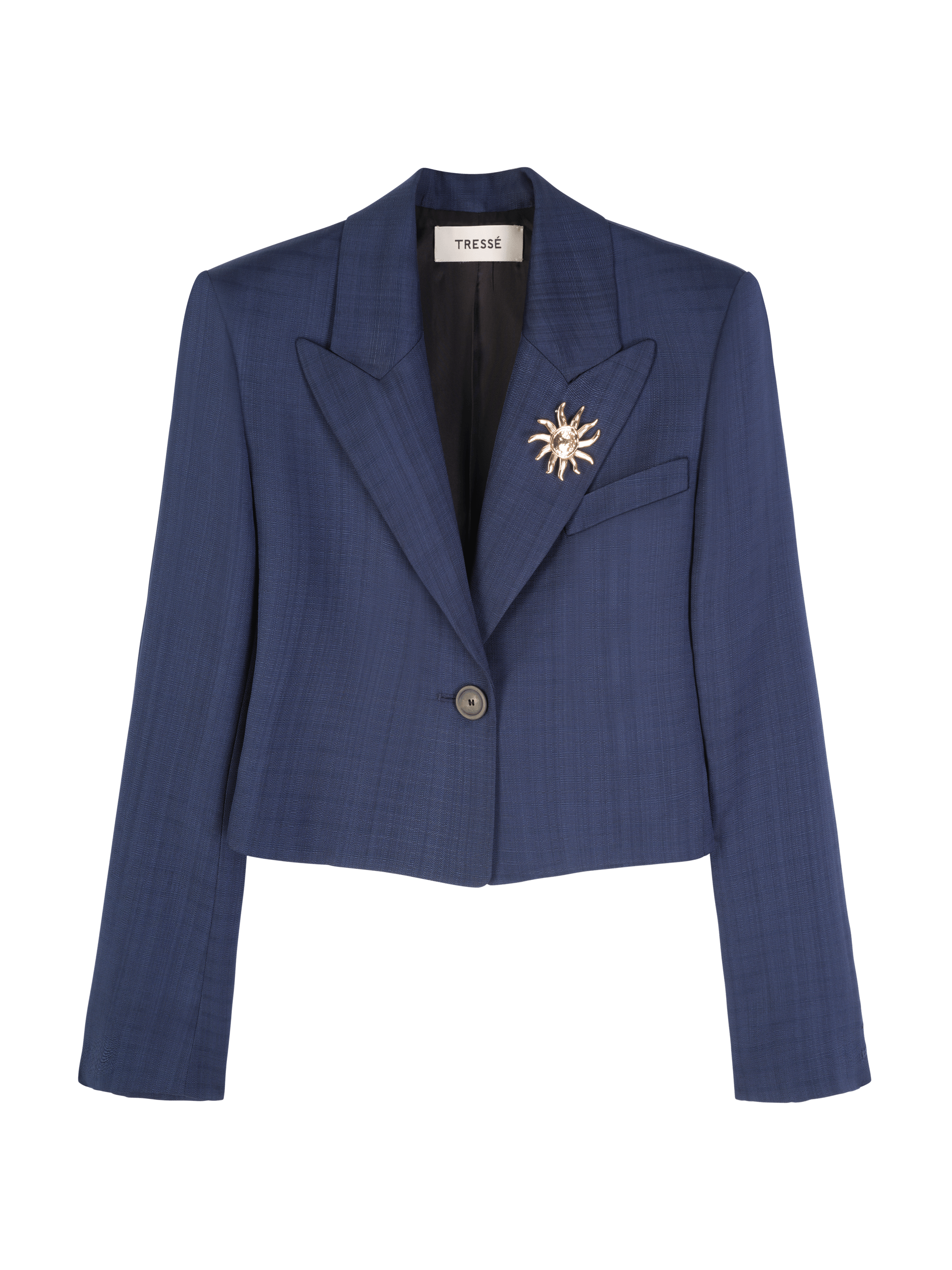 TresseBroş Detaylı Crop Blazer