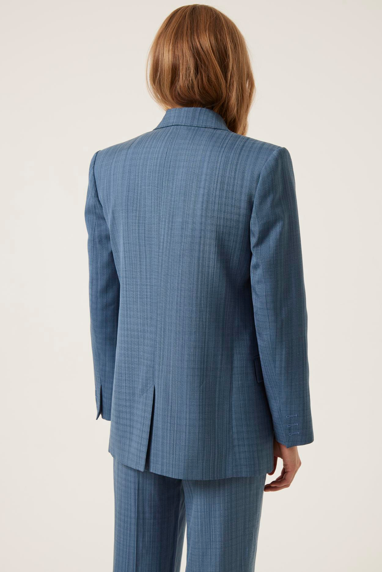 TresseBroş Detaylı Mavi Blazer