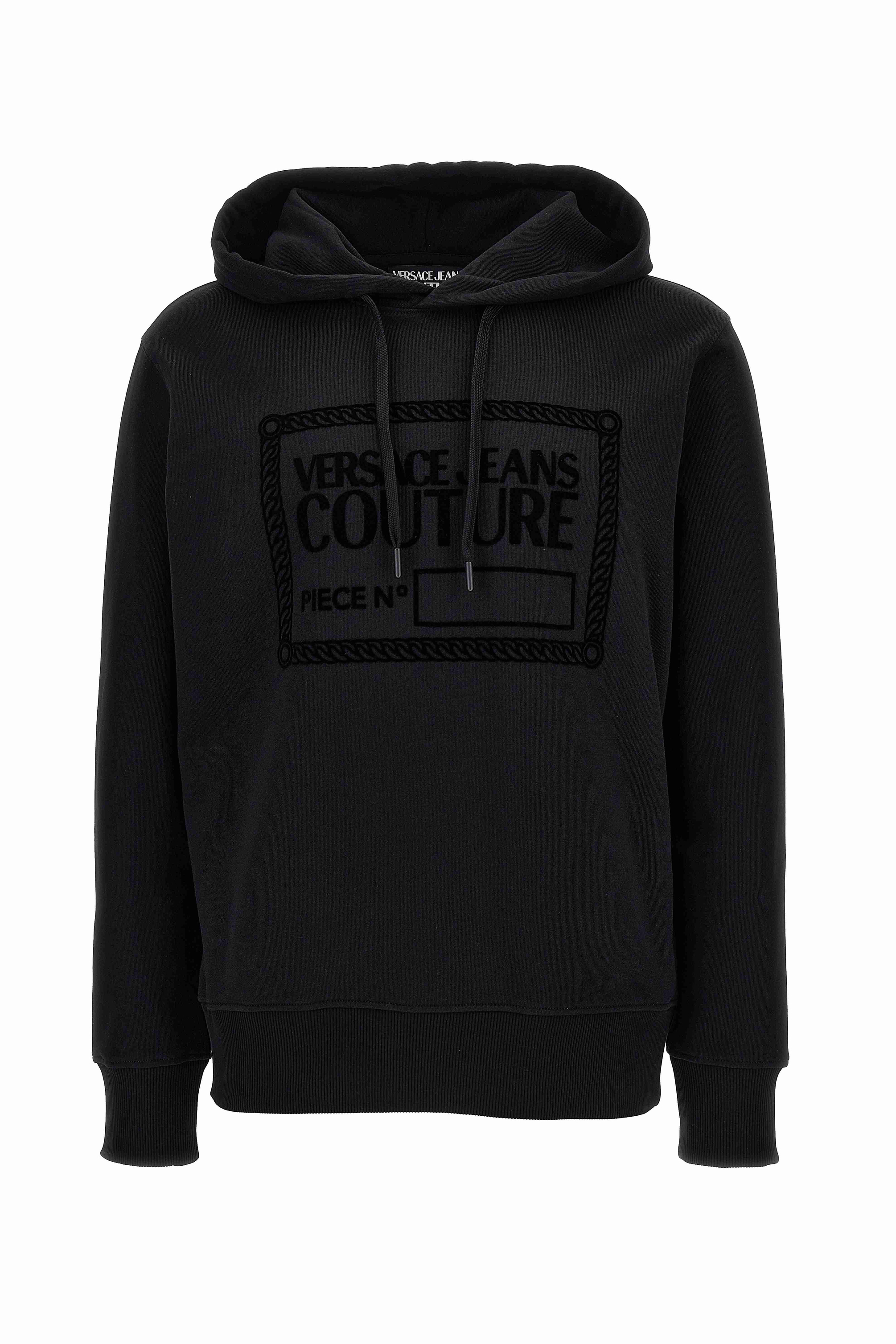 Versace Jeans CoutureKadife Desen Detaylı Erkek Sweatshirt