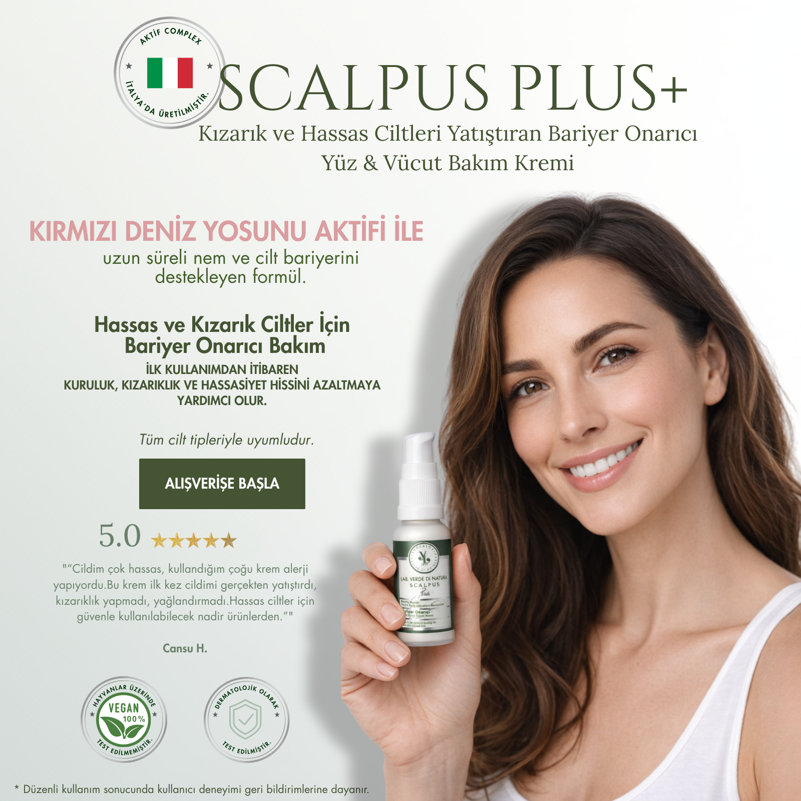 SCALPUS PLUS+ | Bariyer Onarıcı Yüz & Vücut Bakım Kremi 
