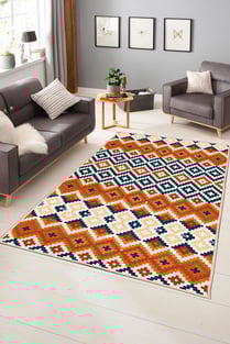 Özel Tasarım, Kaymaz Taban, Uzun Ömürlü, İnce Yıkanabilir, Dekoratif Modern Oda Halısı, Kilim