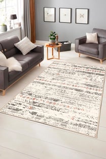 Özel Tasarım, Kaymaz Taban, Uzun Ömürlü, İnce Yıkanabilir, Dekoratif Modern Oda Halısı, Kilim