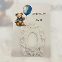 MAVİ BALONLU AYICIK ÇERÇEVE