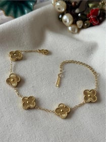 Çelik Büyük Gold Cleef Bileklik